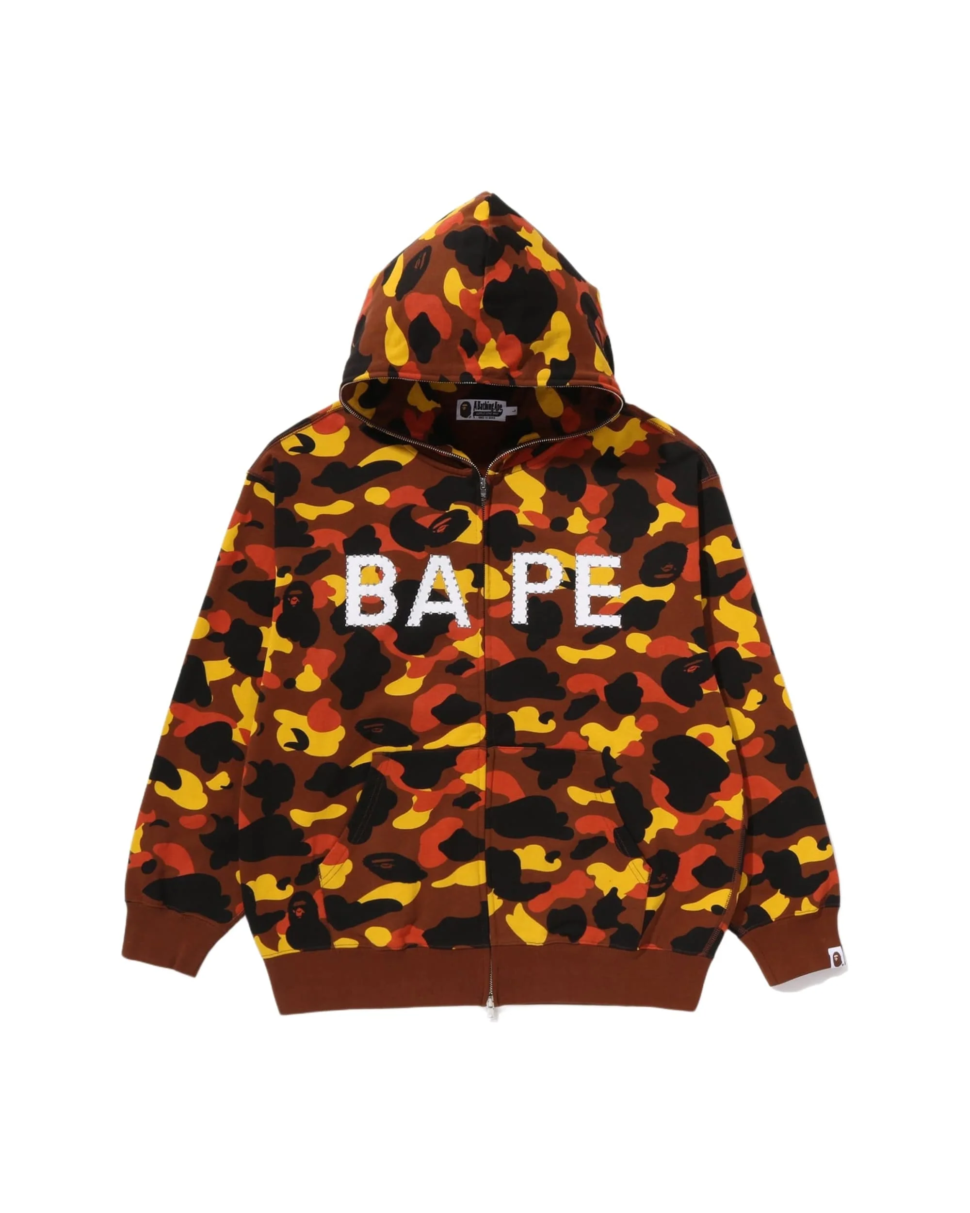 1ST CAMO BAPE LOGO RHINESTONE RELAXED FIT FULL ZIP HOODIE MENS - Image 4