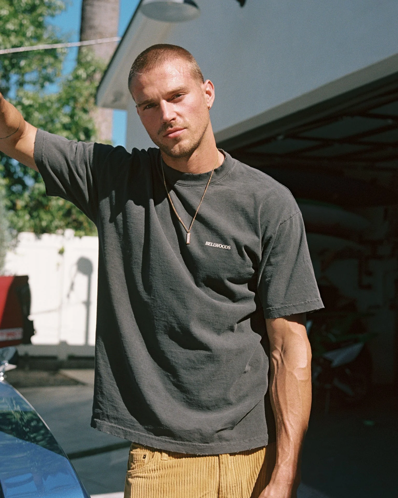 2 Pack Distressed Basic Tees - Vintage Black & Cream - Image 5