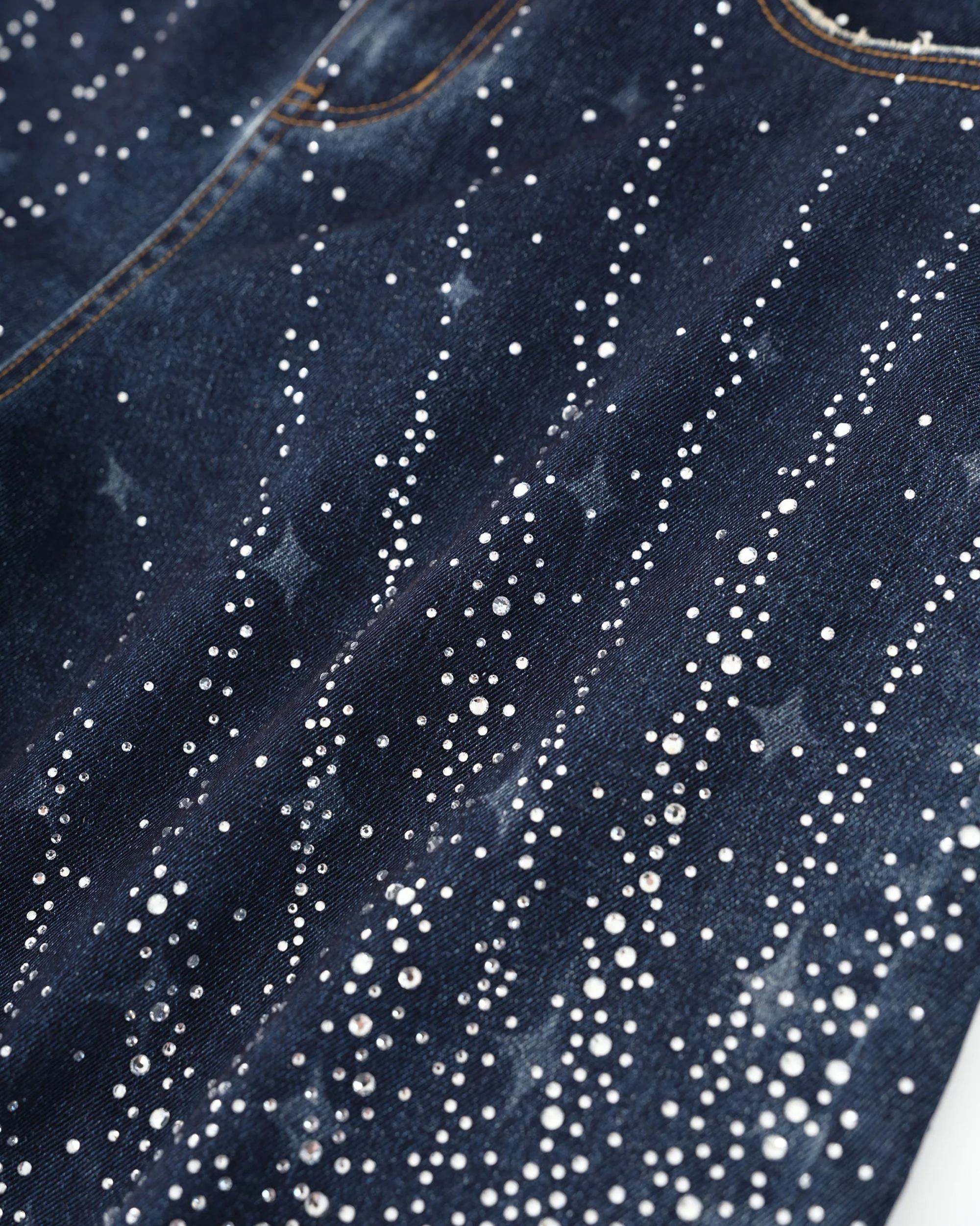 20K Diamond Starlight Denim Shorts in Blue - Image 10