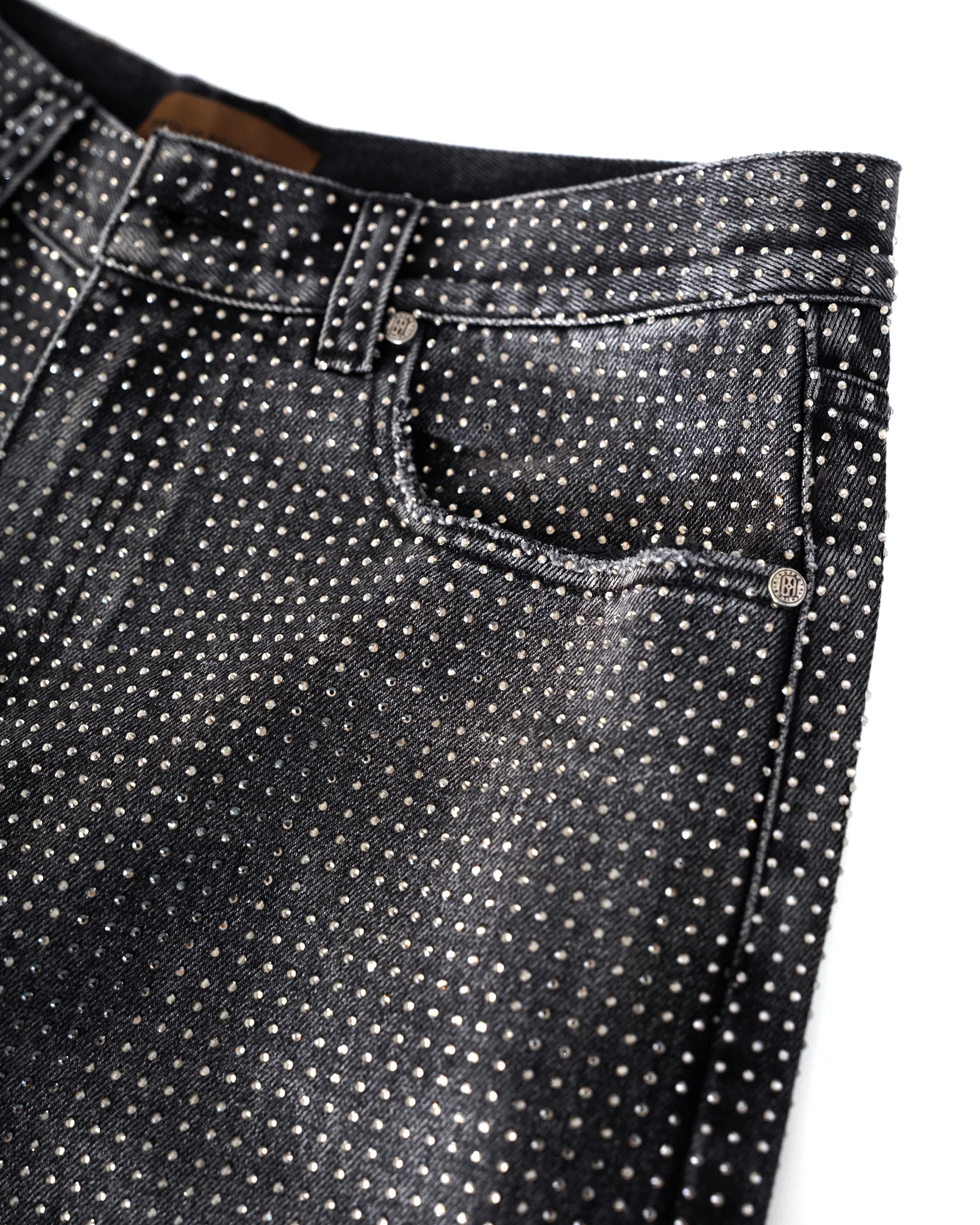 20K Diamond Stellar Denim Pants in Black - Image 6
