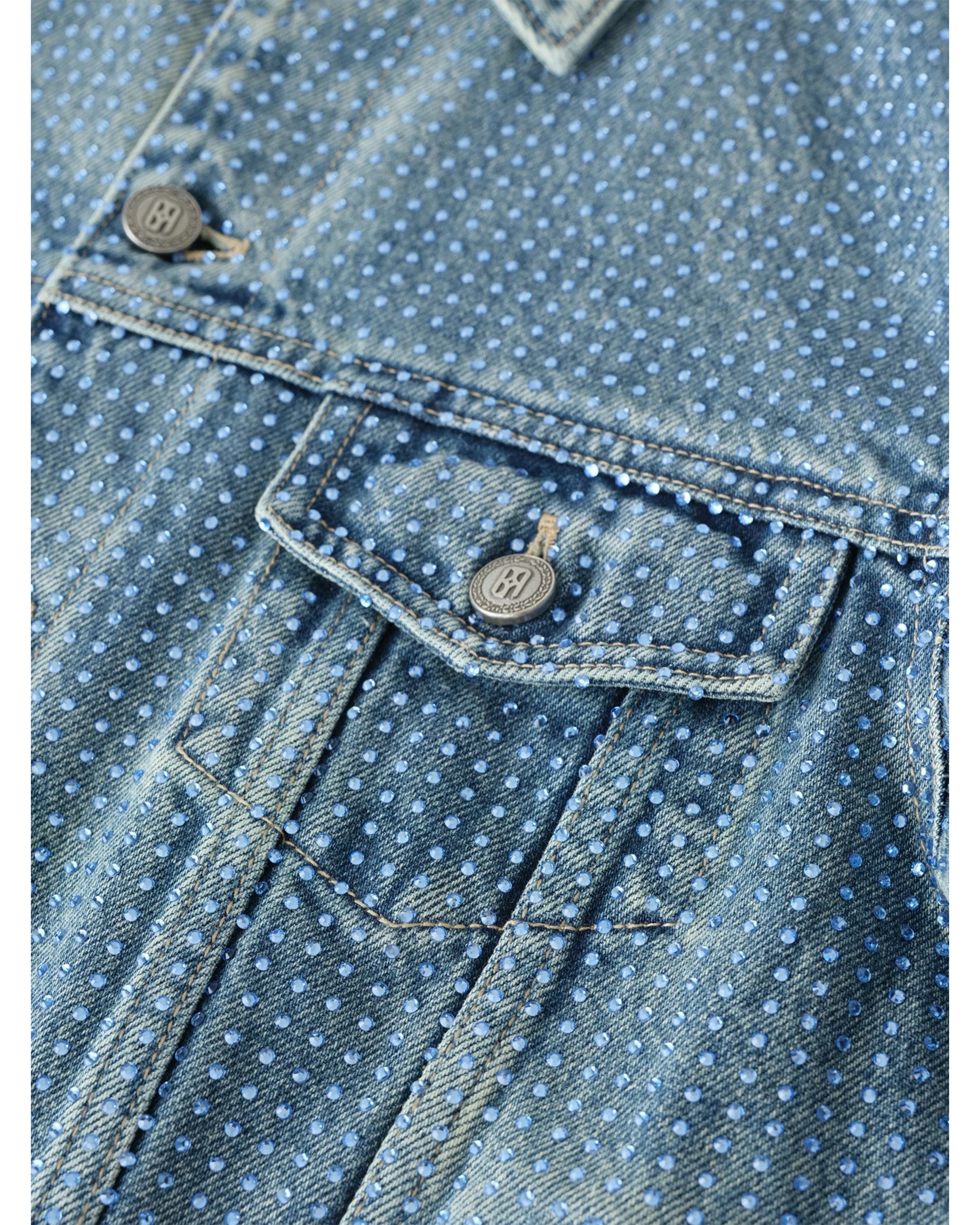 20k Diamond Vine Denim Jacket in BLU - Image 10