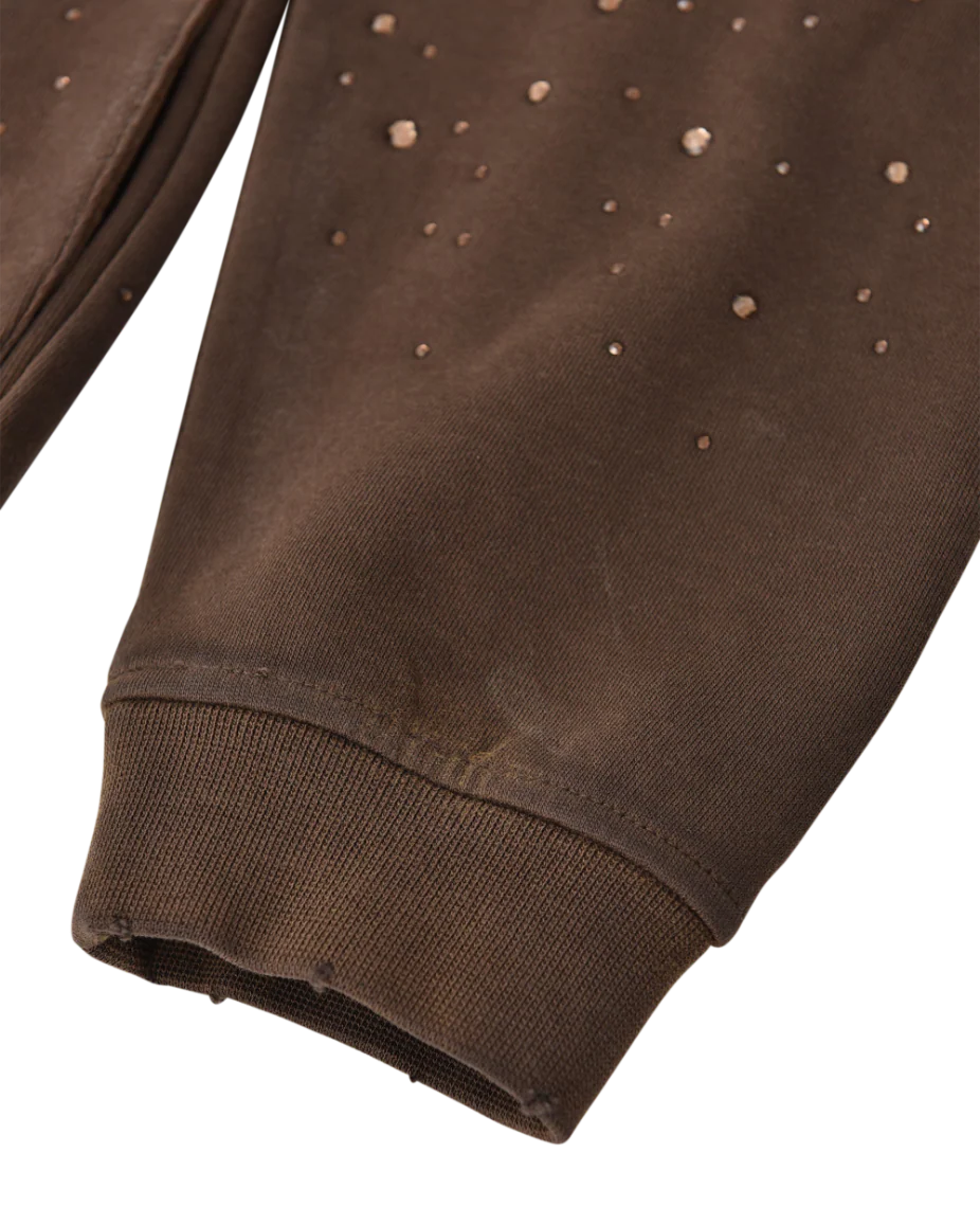 20K Swarovski Diamond Hoodie in Brown - Image 4