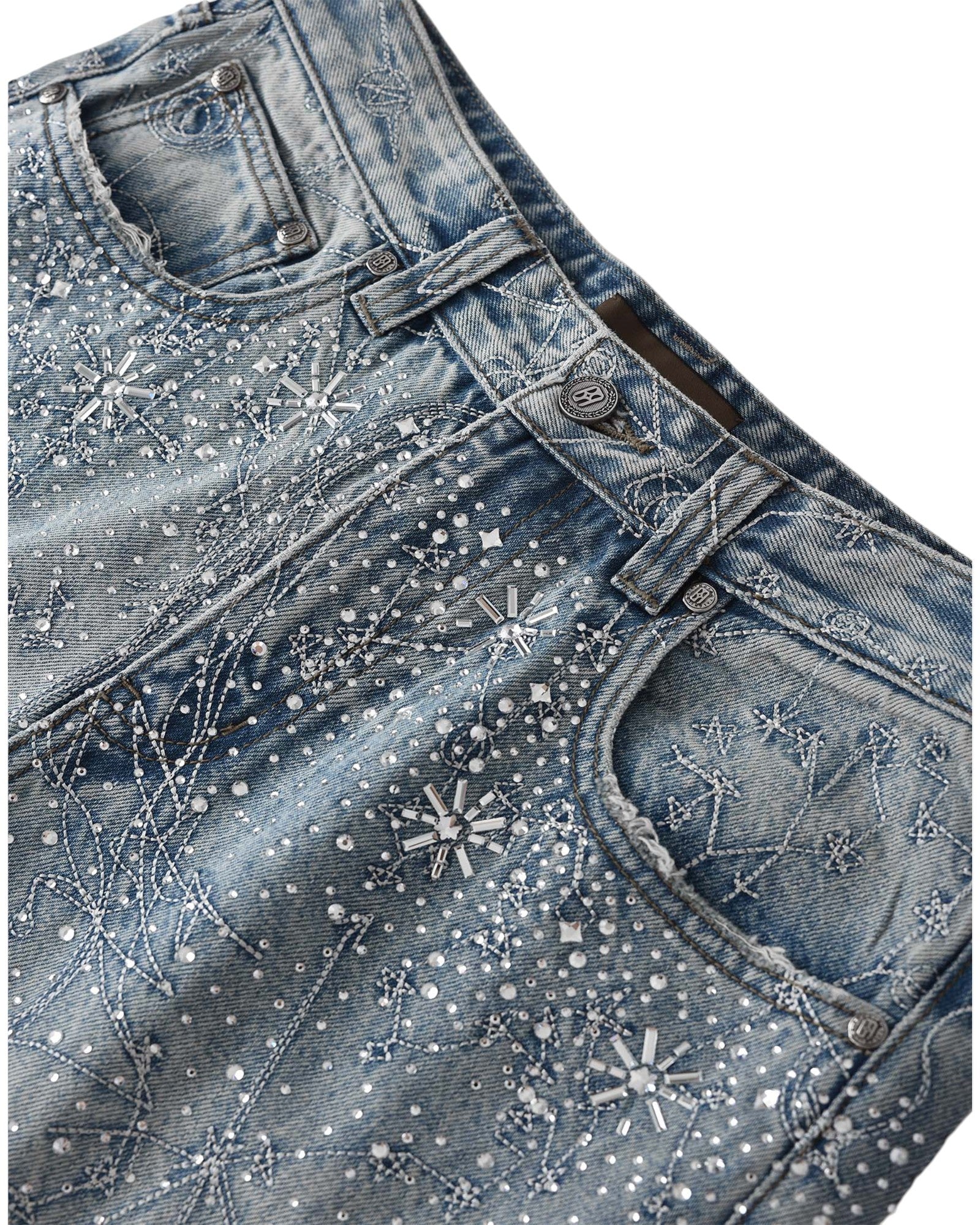 20K Zodiac Diamond Denim Pants in BLU - Image 5