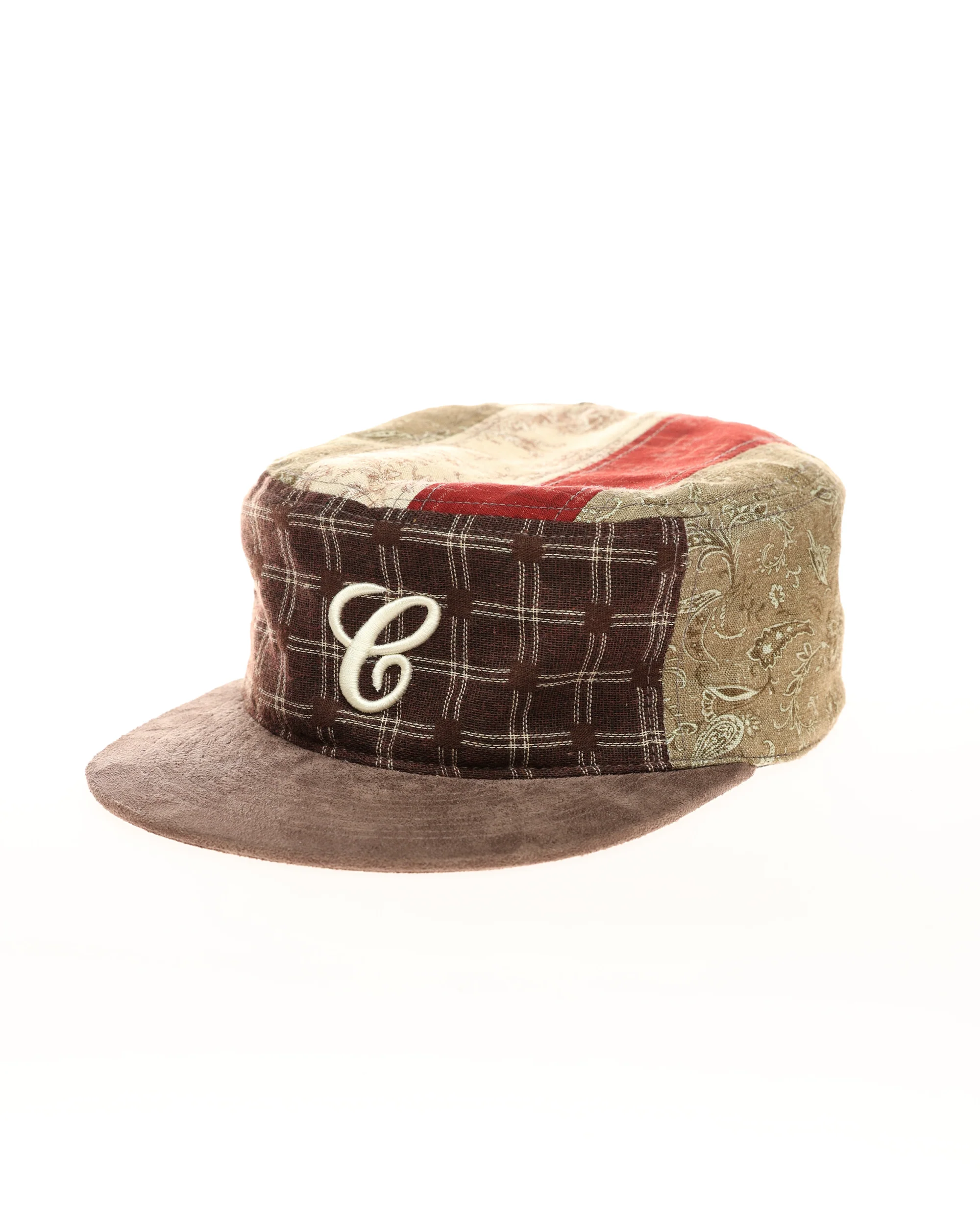 6CRAYON Vintage Patchwork Flat Top Baseball Cap - Image 10