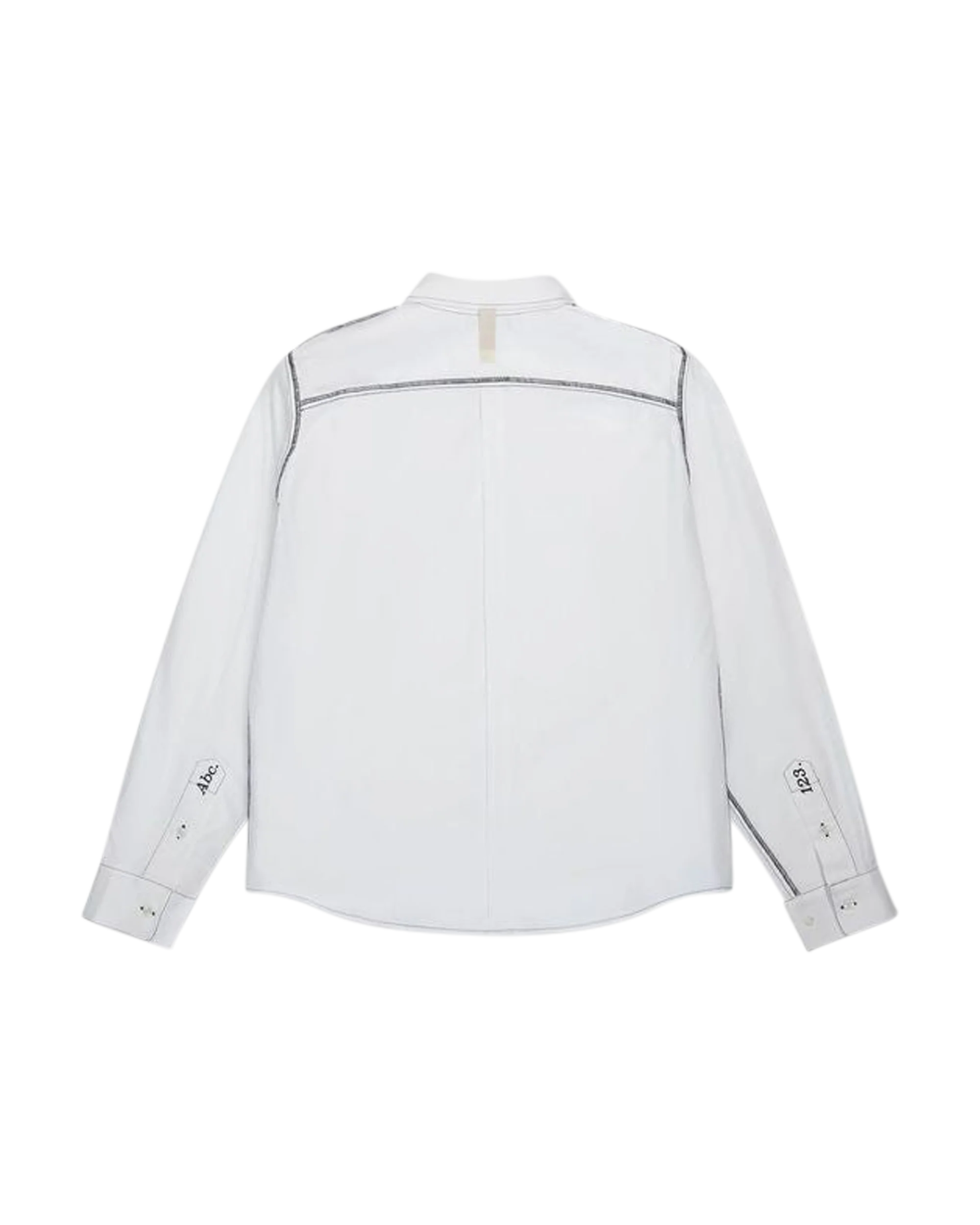 Abc. 123. Silver Hologram Oxford Shirt (White)- FW24 - Image 2