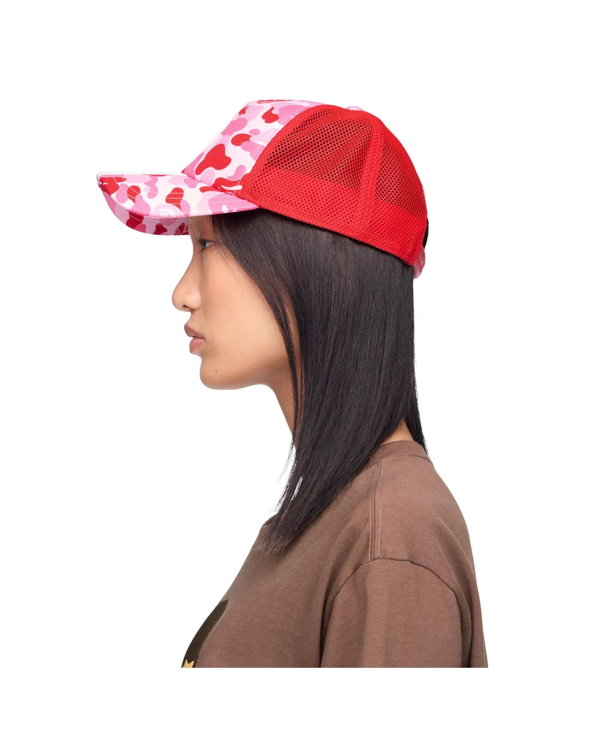 adidas x BAPE Trucker Cap - Pink Camo/Red - Image 5