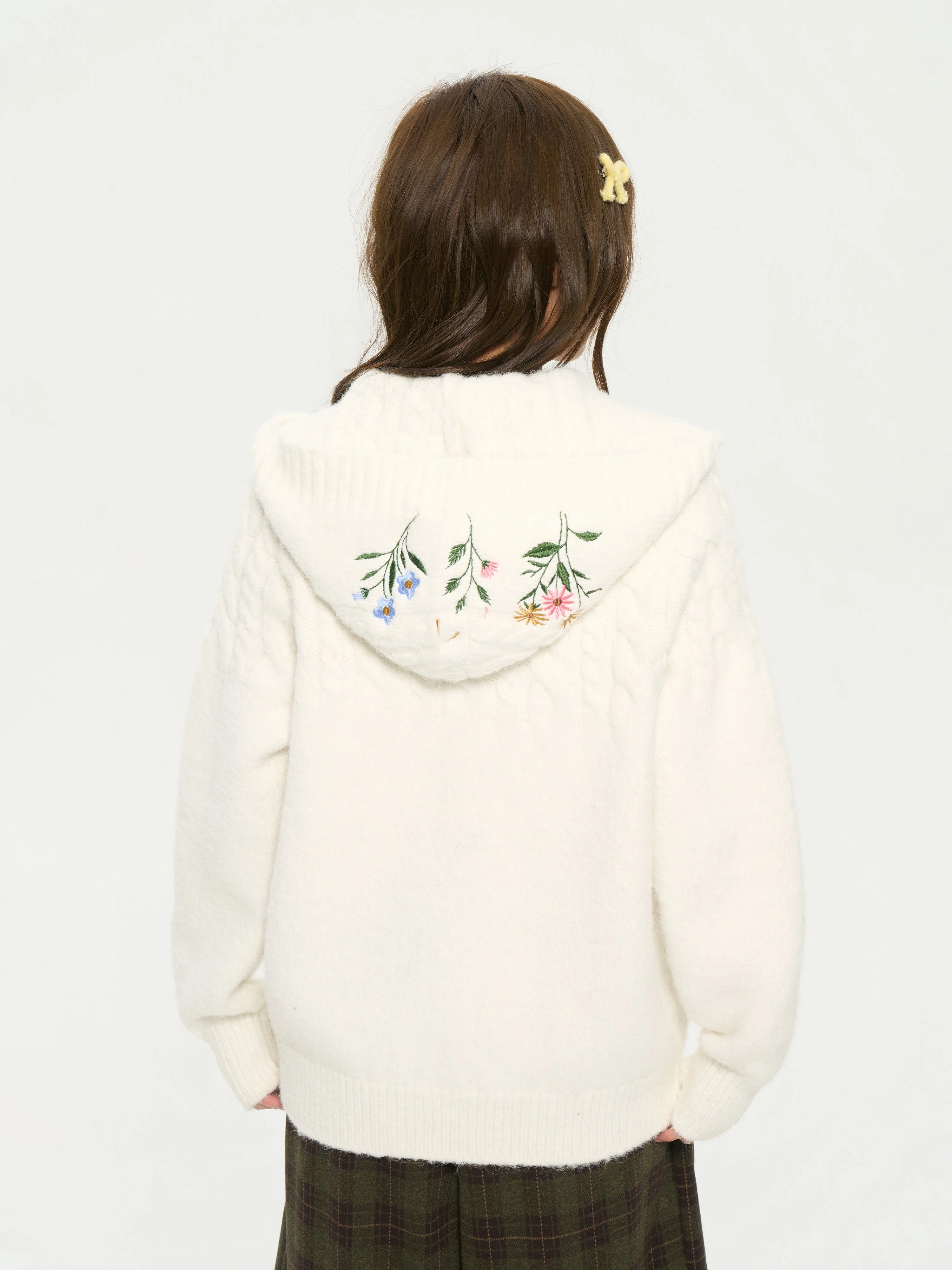 (AFGK) Embroidered Knit Hooded Cardigan - Image 23