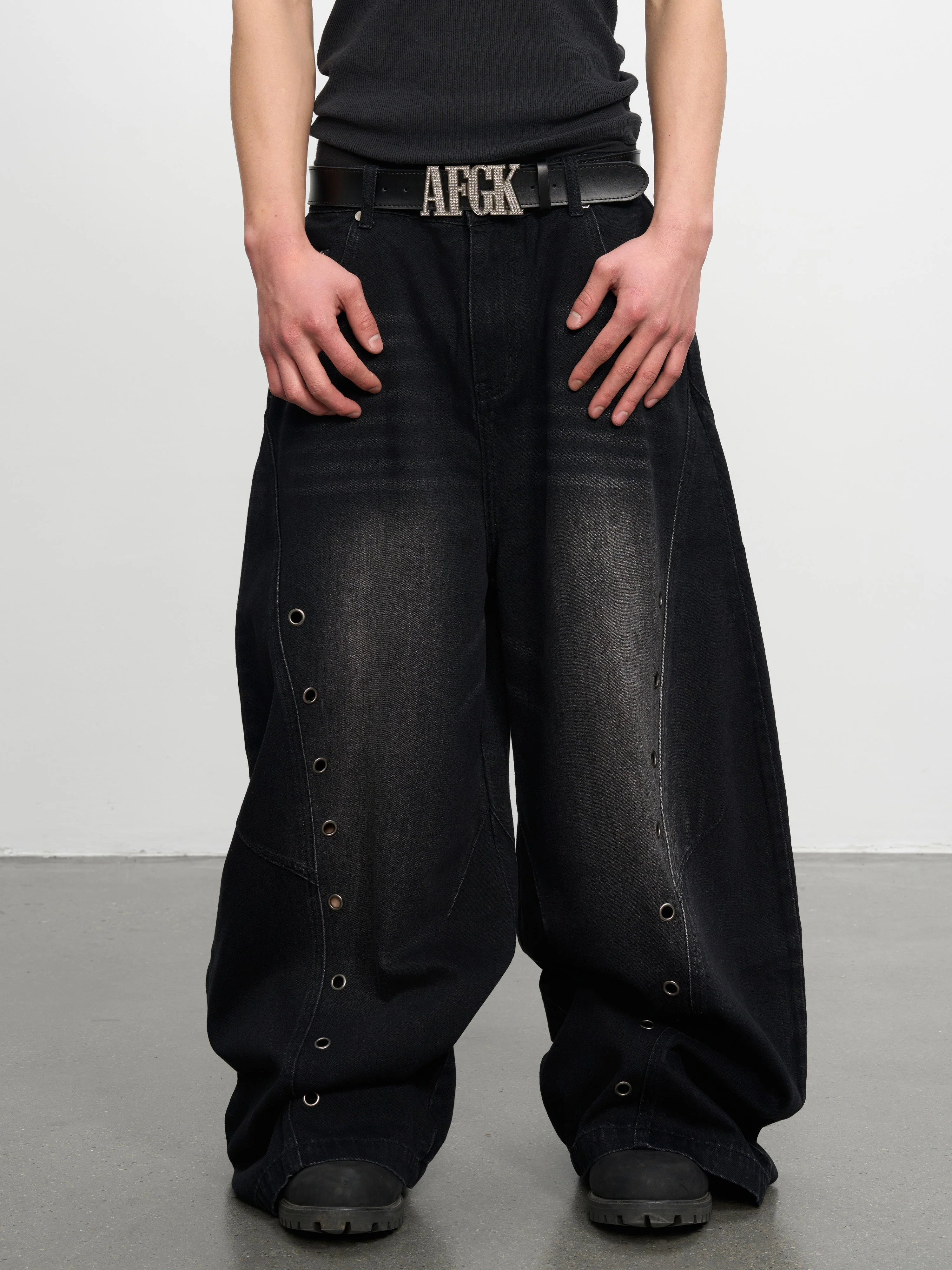 (AFGK) Washed Baggy Jeans - Image 21