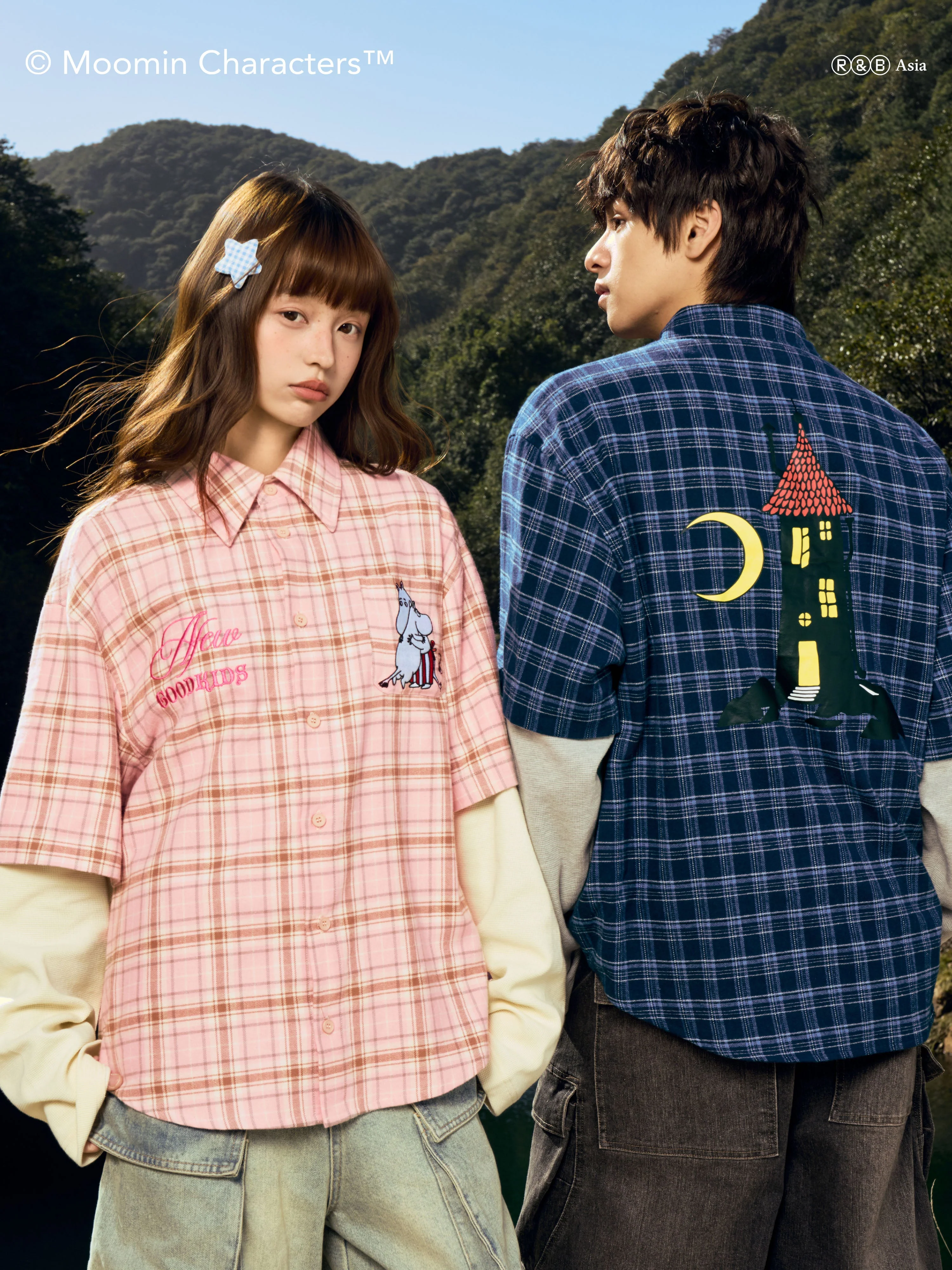 AFGK X MOOMIN Plaid layered shirt - Image 16
