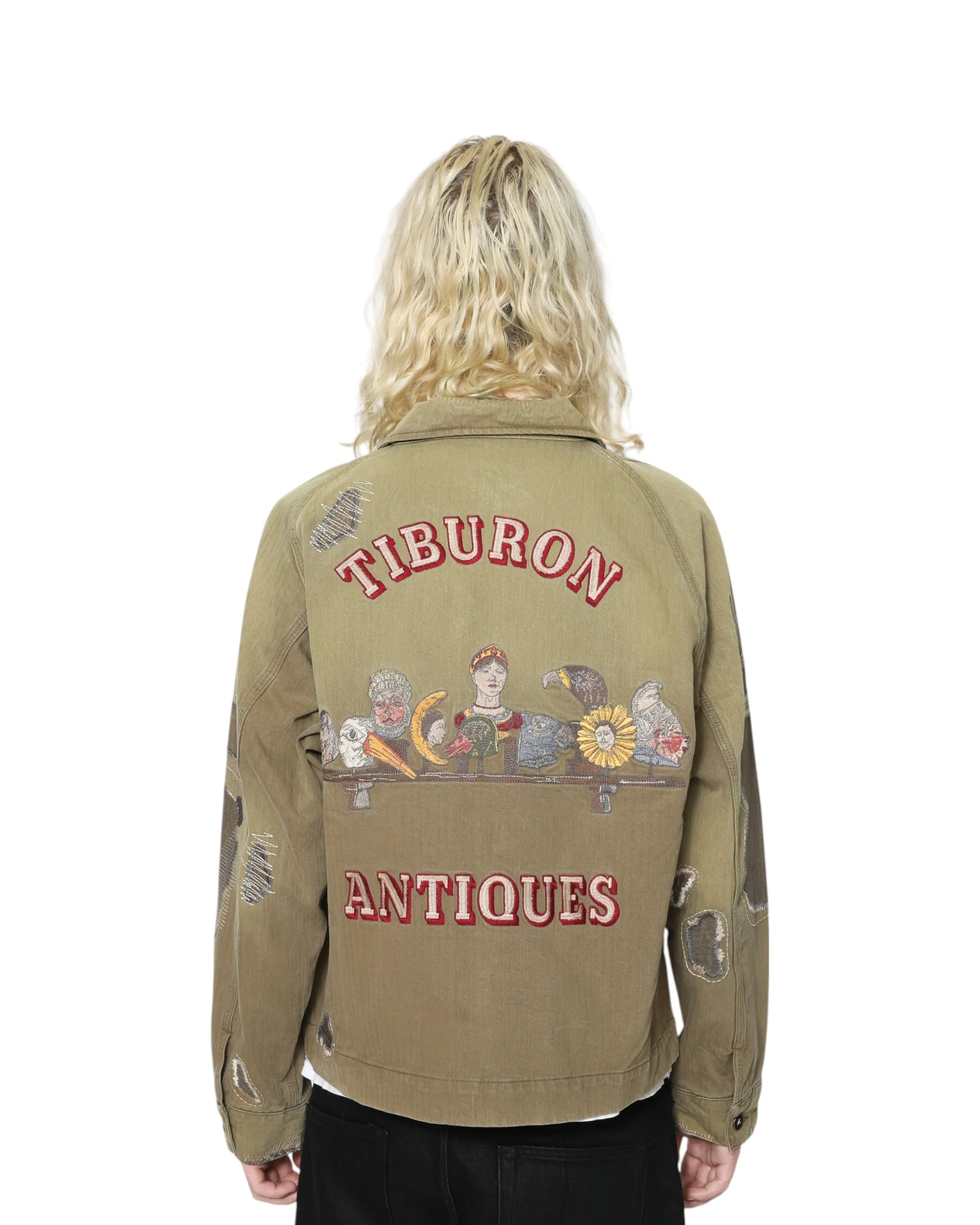 Antique Zip Jacket - Olive Brown - Image 7
