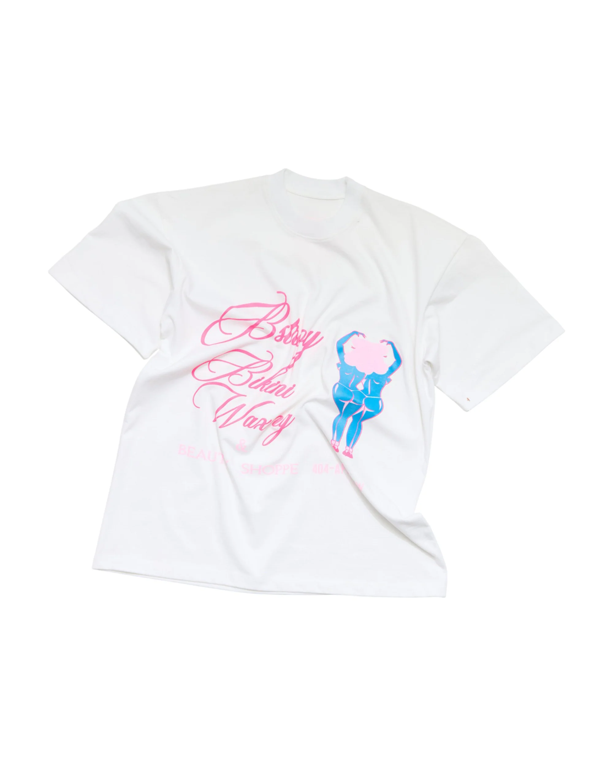 (b).Kini Wax Boxy Tee (White) - Image 3