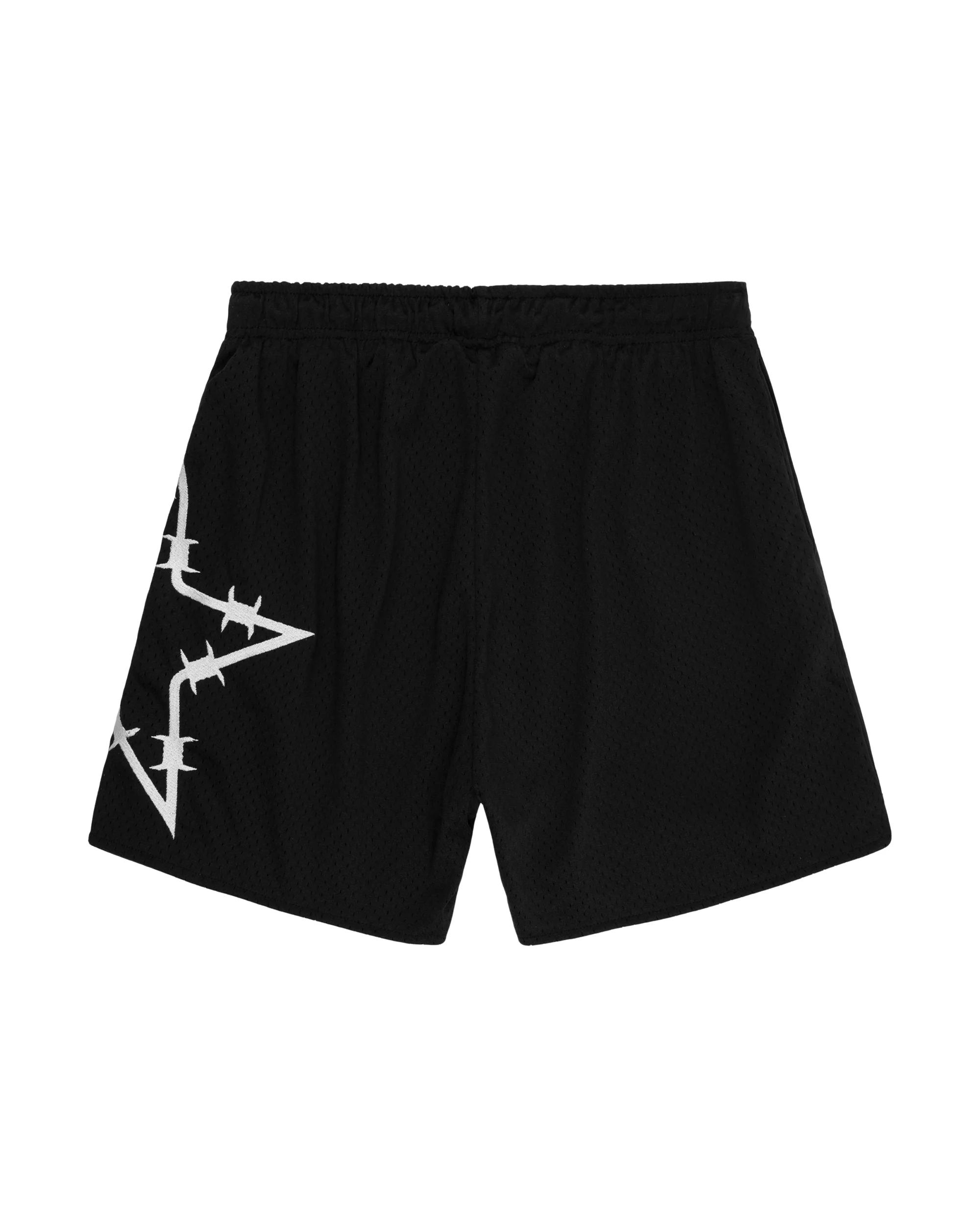 BARBWIRE STAR MESH SHORTS - BLACK - Image 3