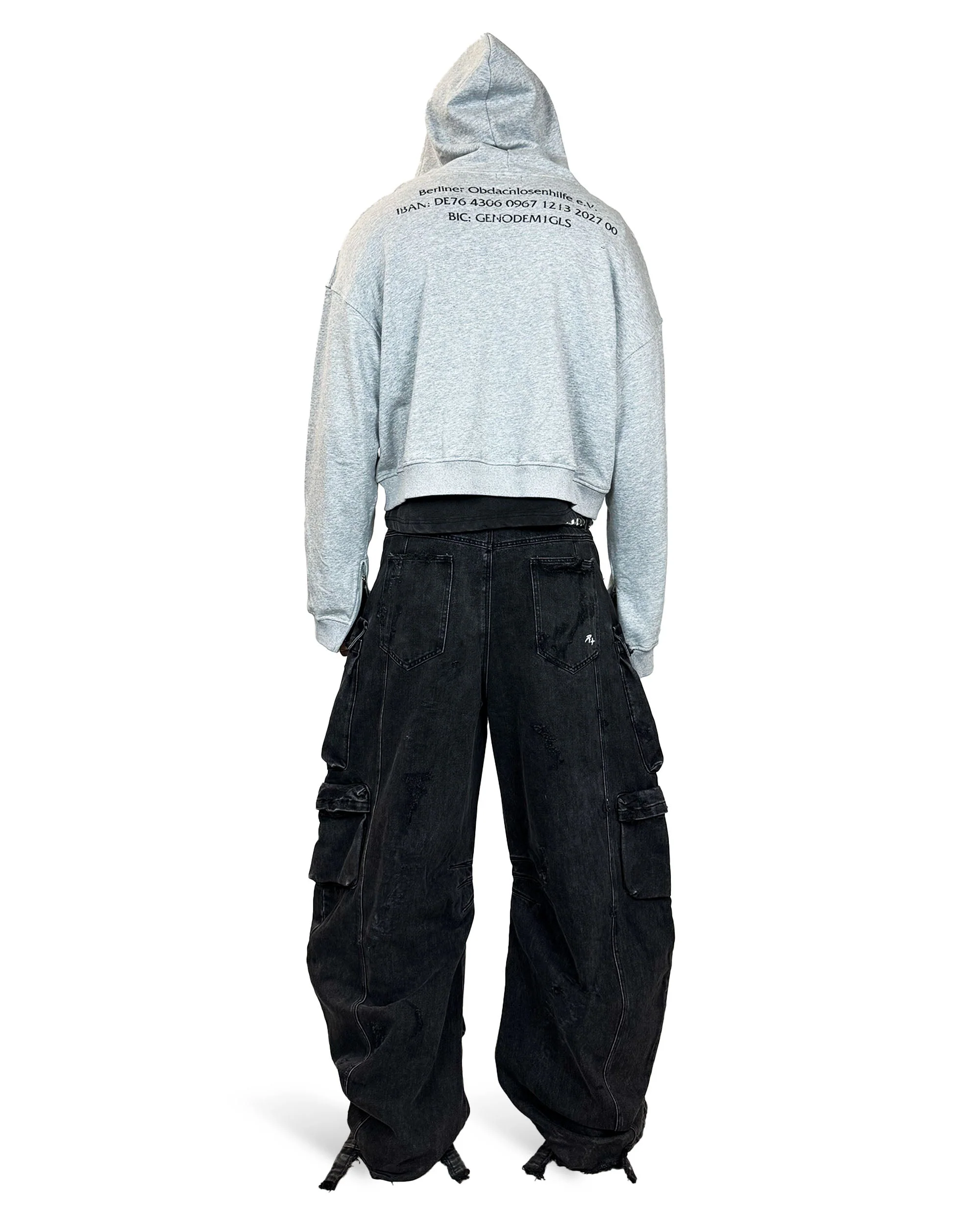 BLACK CARGO BIKER PANTS | UNISEX - Image 5