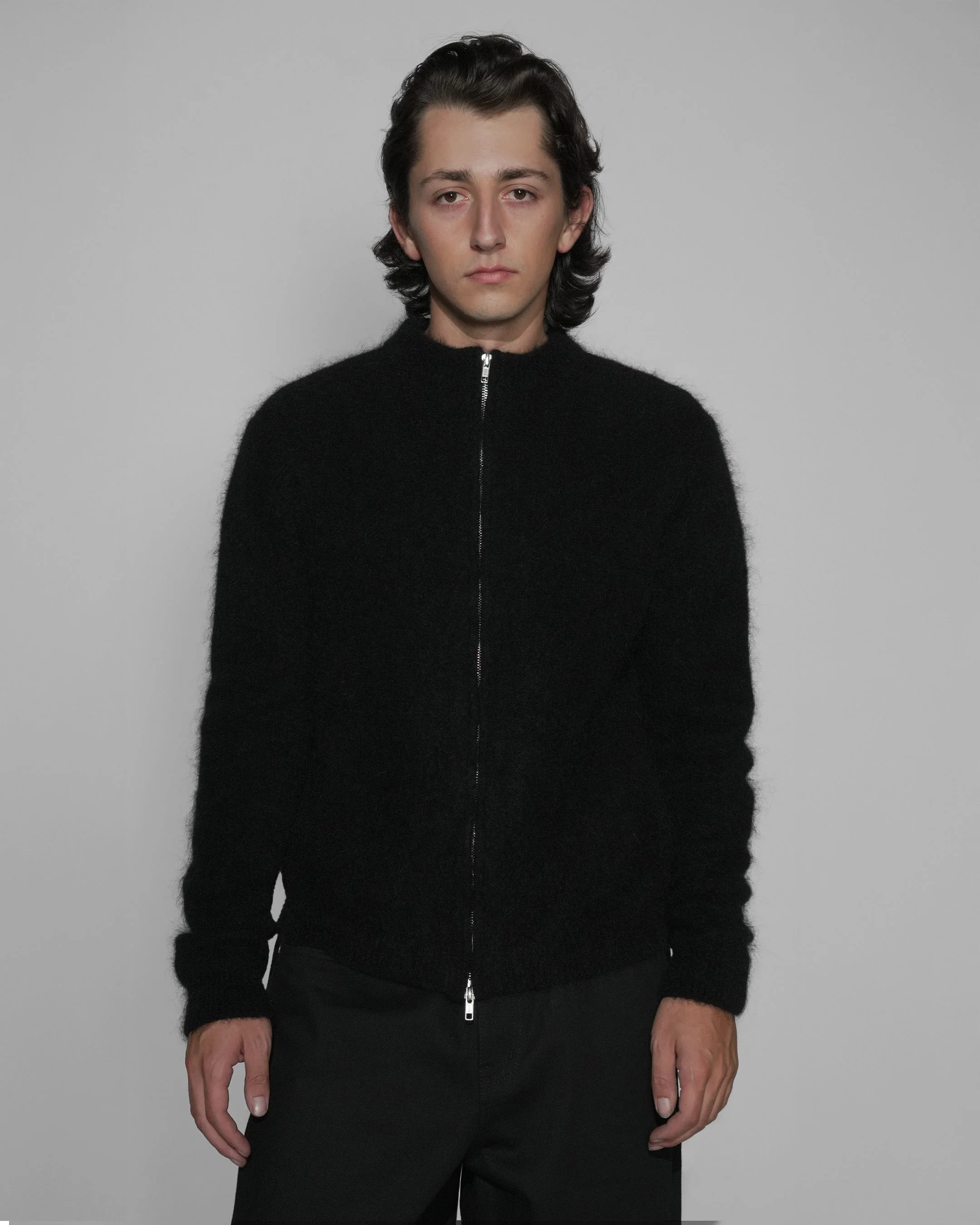 Black Mohair Knit Sweater - Image 2