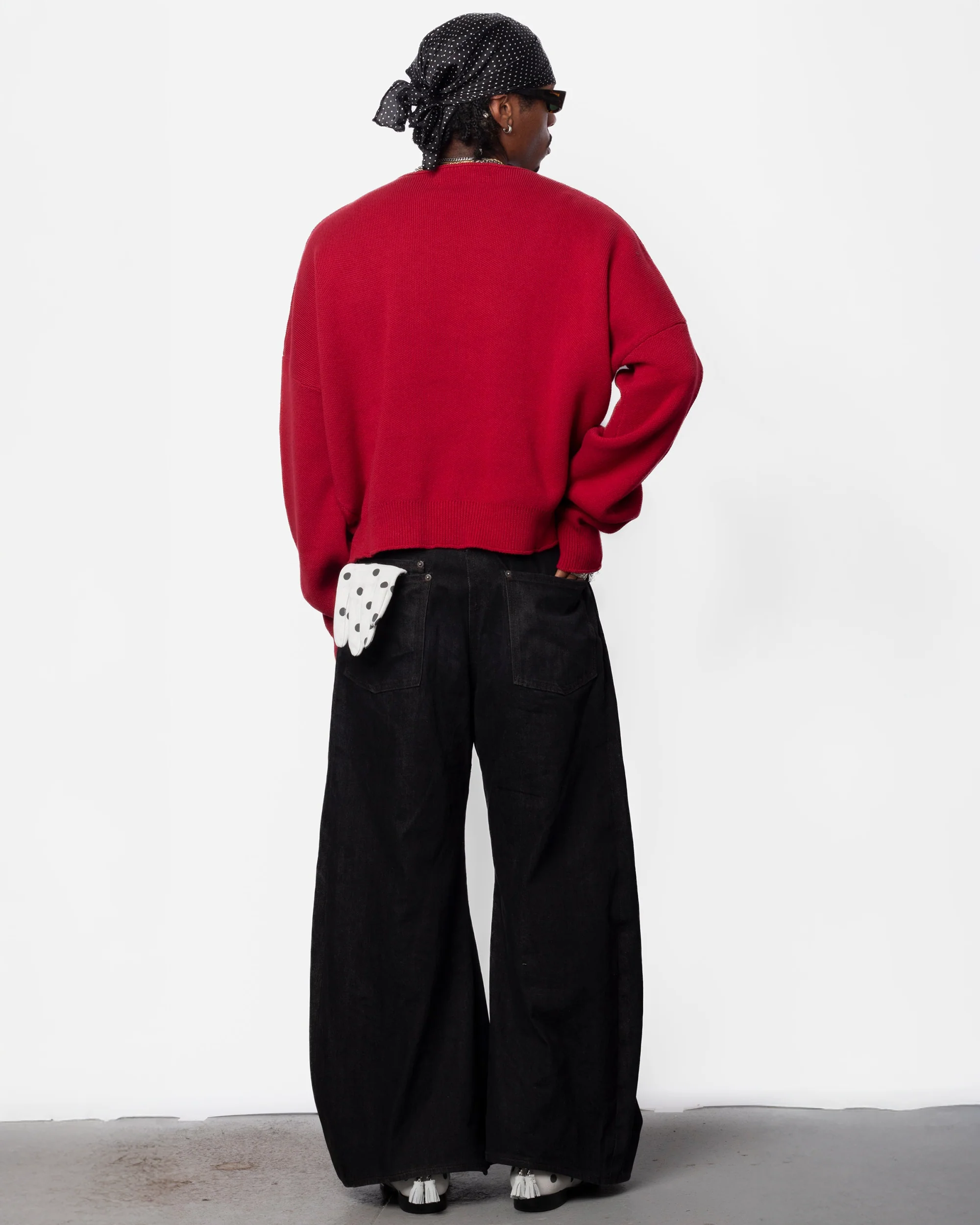 Boat Neck Sweater - Wine Burgundy - Image 3