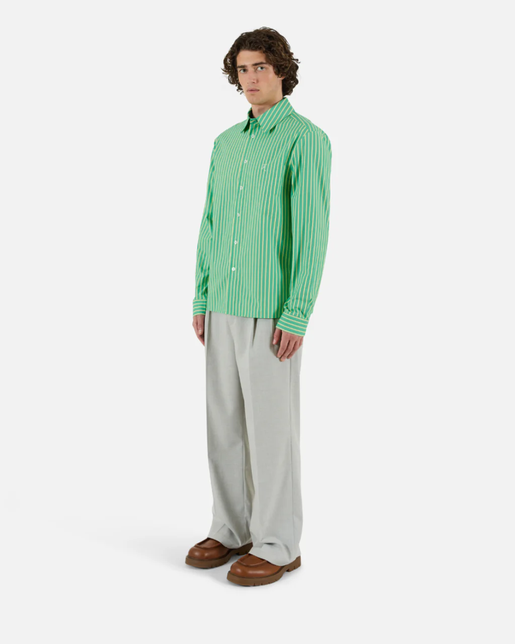 Breeze Poplin Button Up - Neptune Green - Image 4