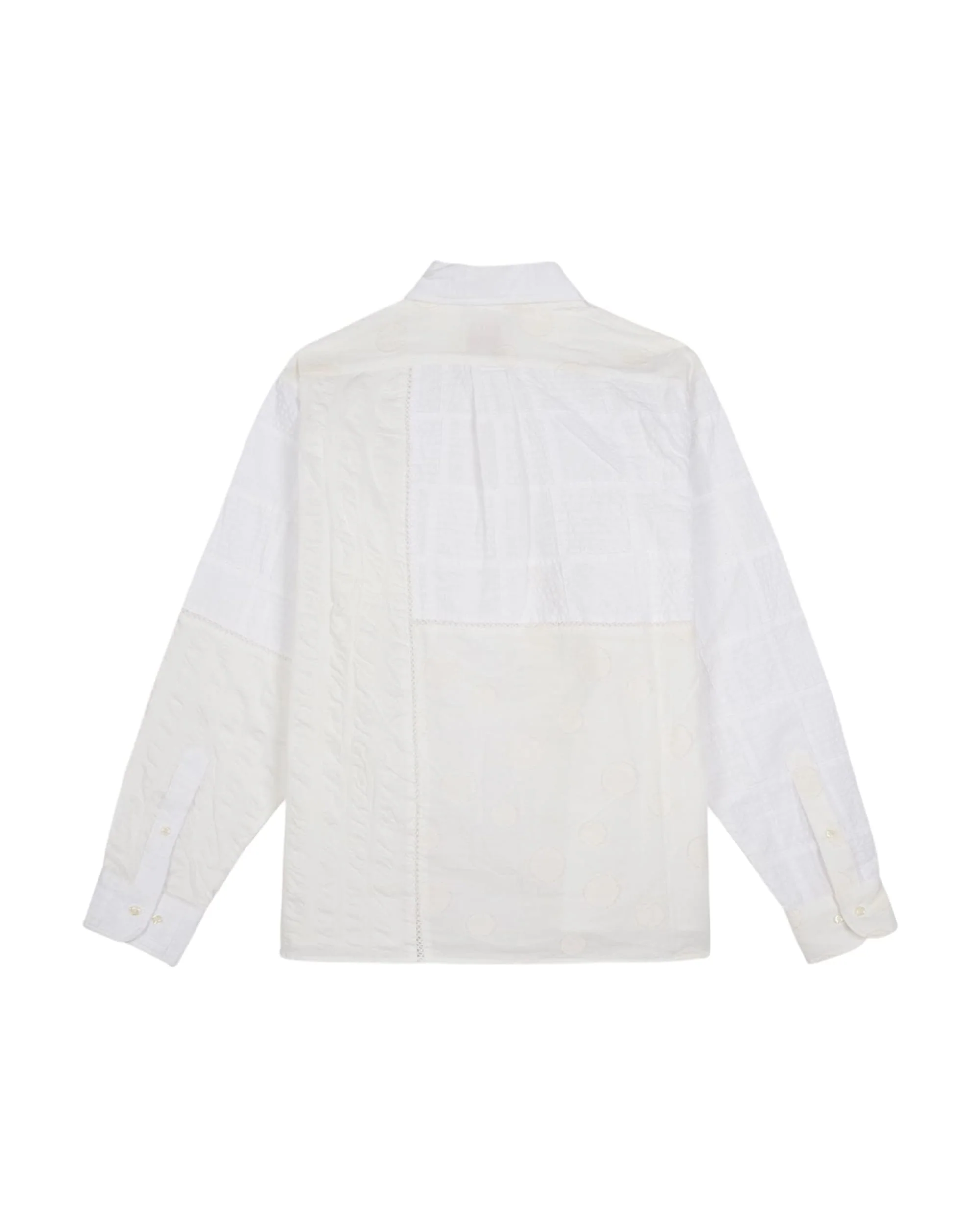 Brooks Brothers California Patchwork Oxford Button Up Shirt - White Multi - Image 2