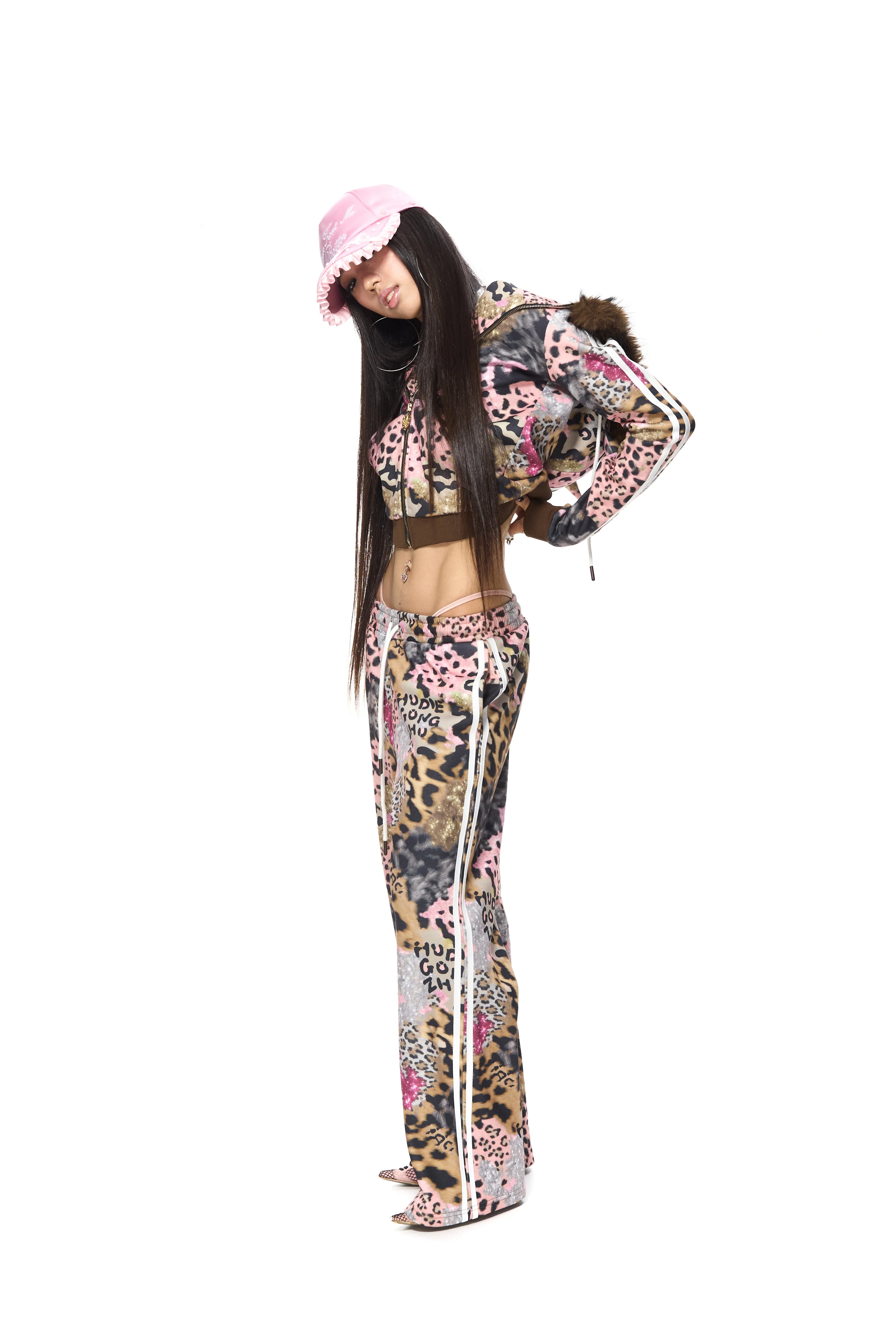 Brown Leopard Print Sweatpants - Image 12