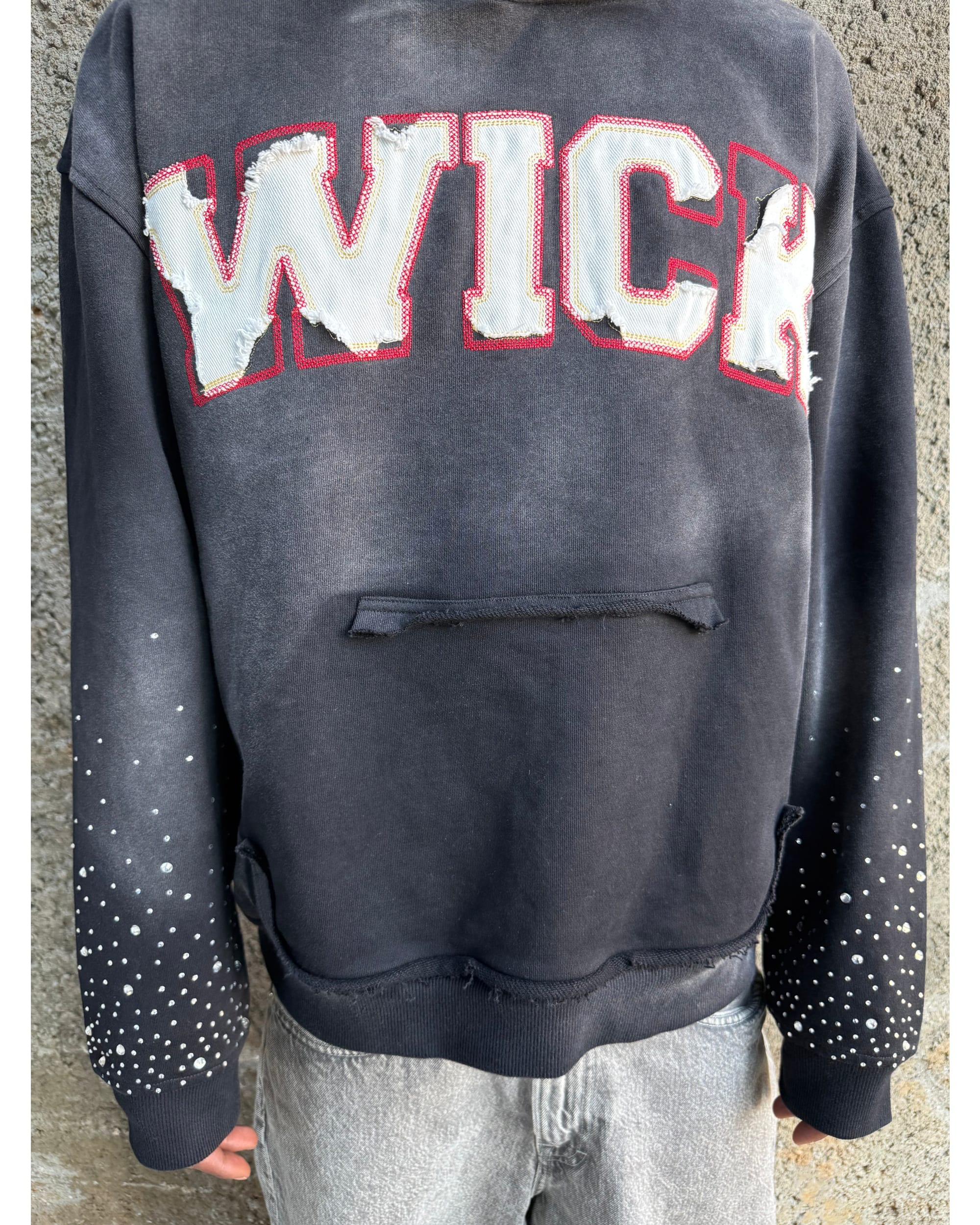 BURNOUT HOODIE (BLACK) - Image 2