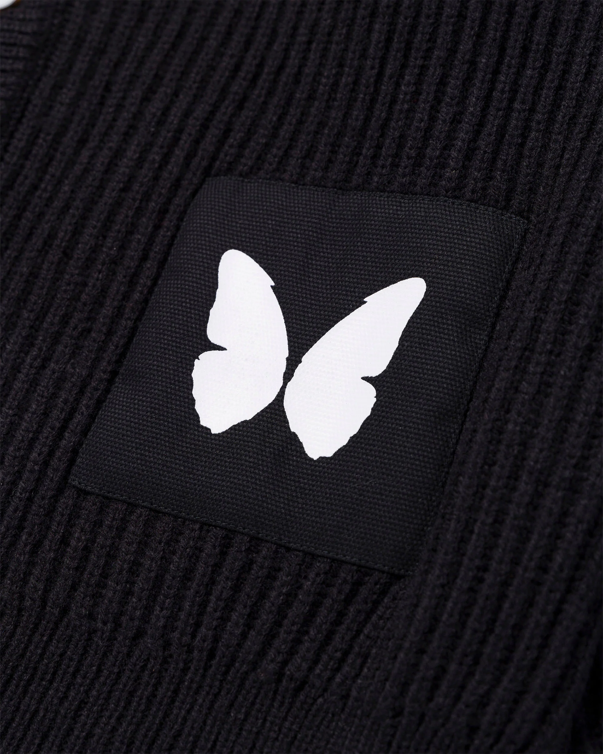 BUTTERFLY KNITTED CARDIGAN - BLACK - Image 4