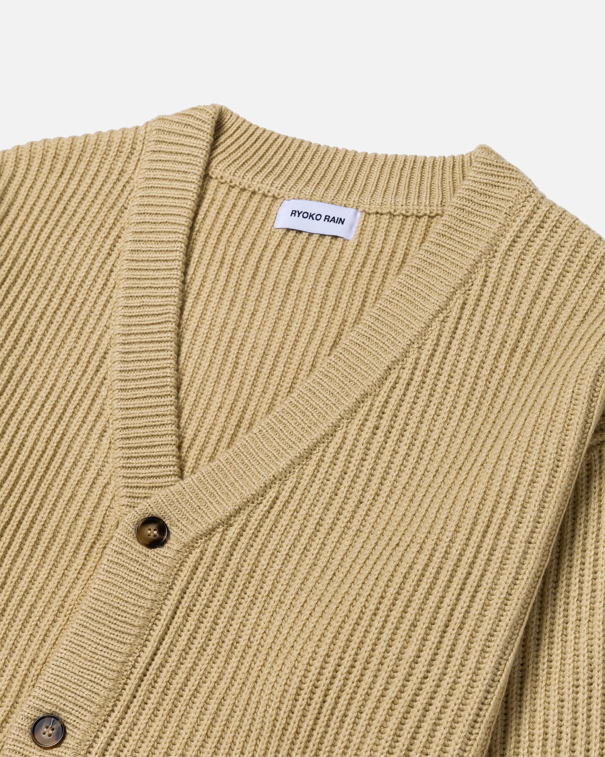 BUTTERFLY KNITTED CARDIGAN - TAN - Image 4