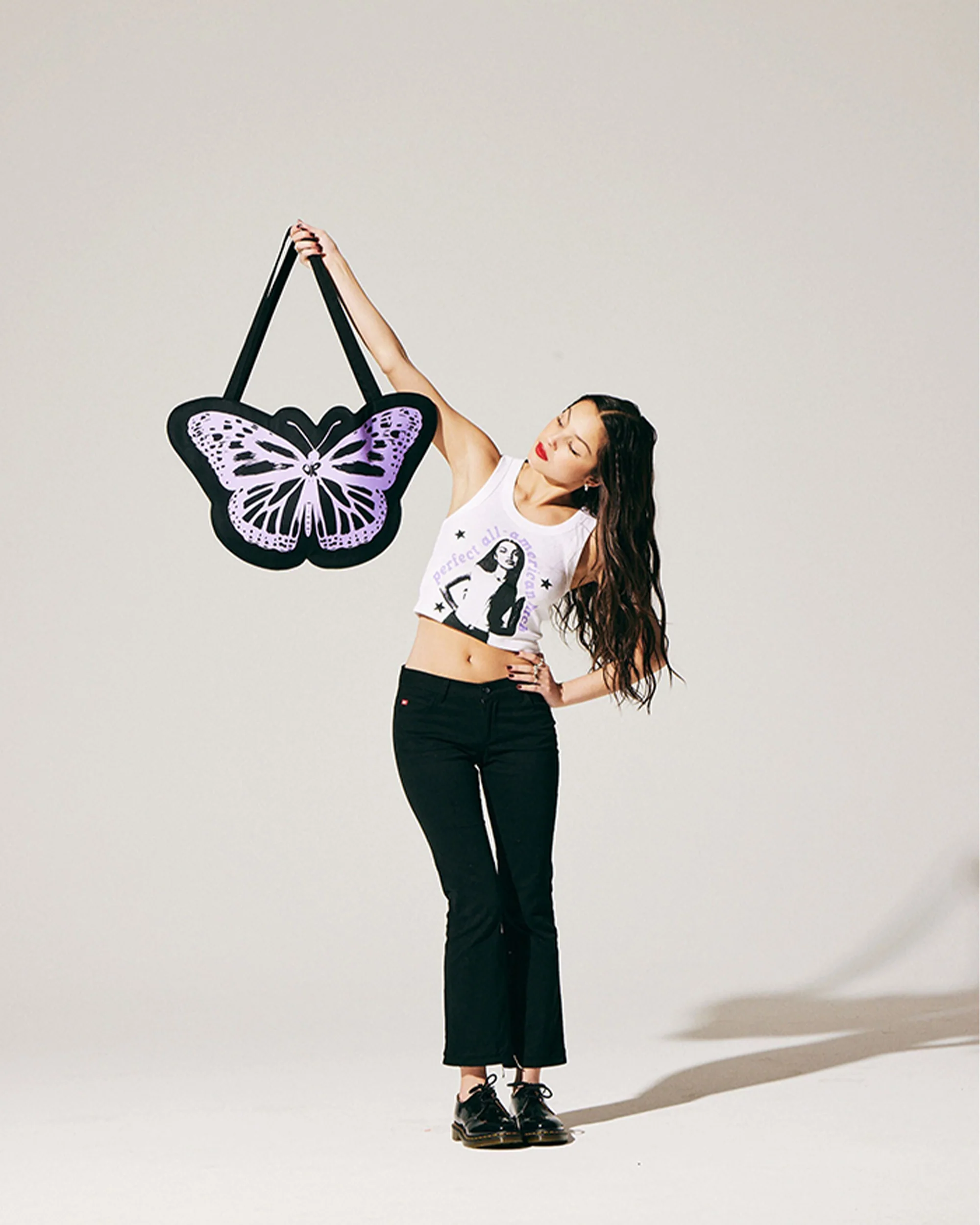 butterfly tote in black - Image 2