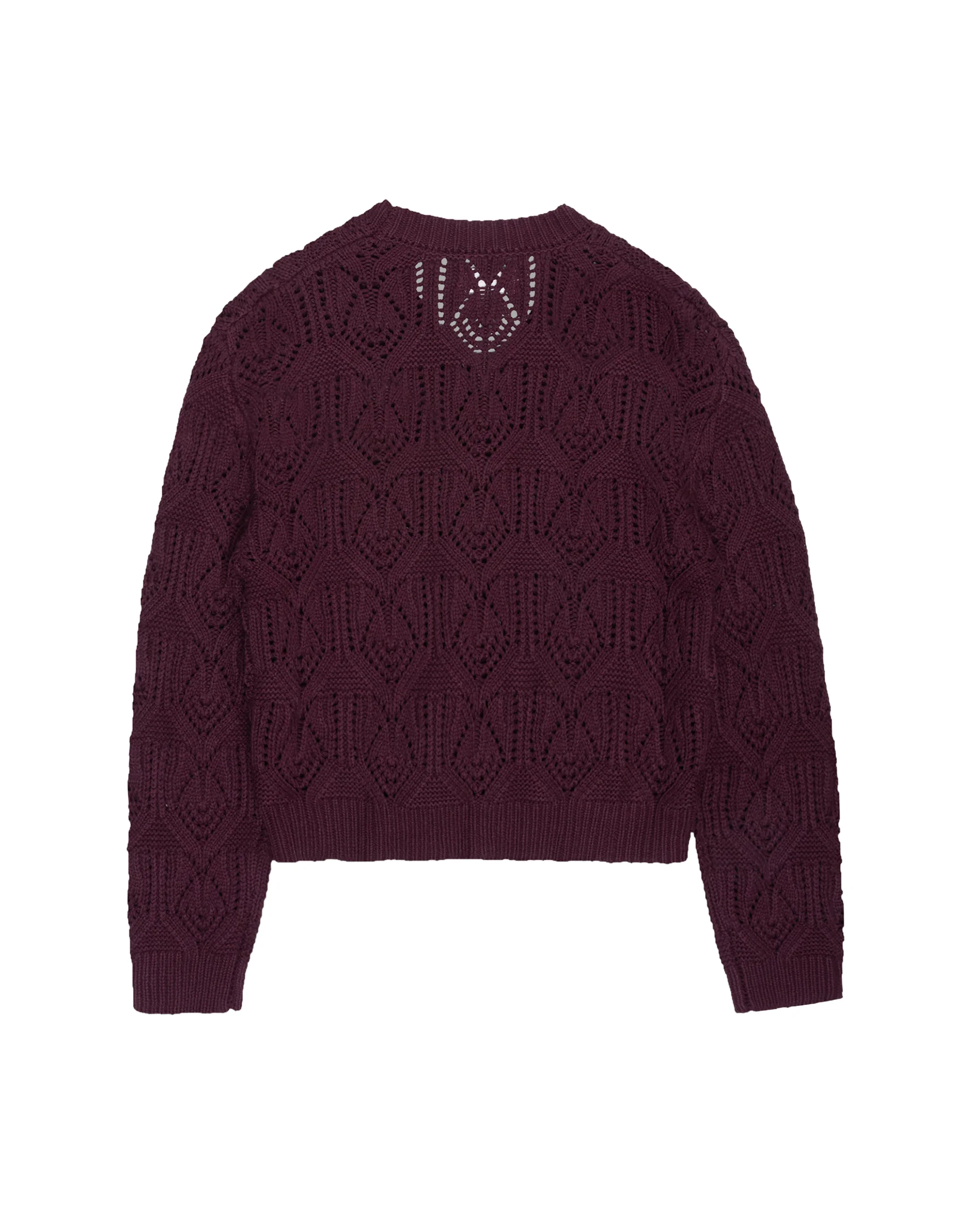 Cable Cardigan - Berry - Image 3