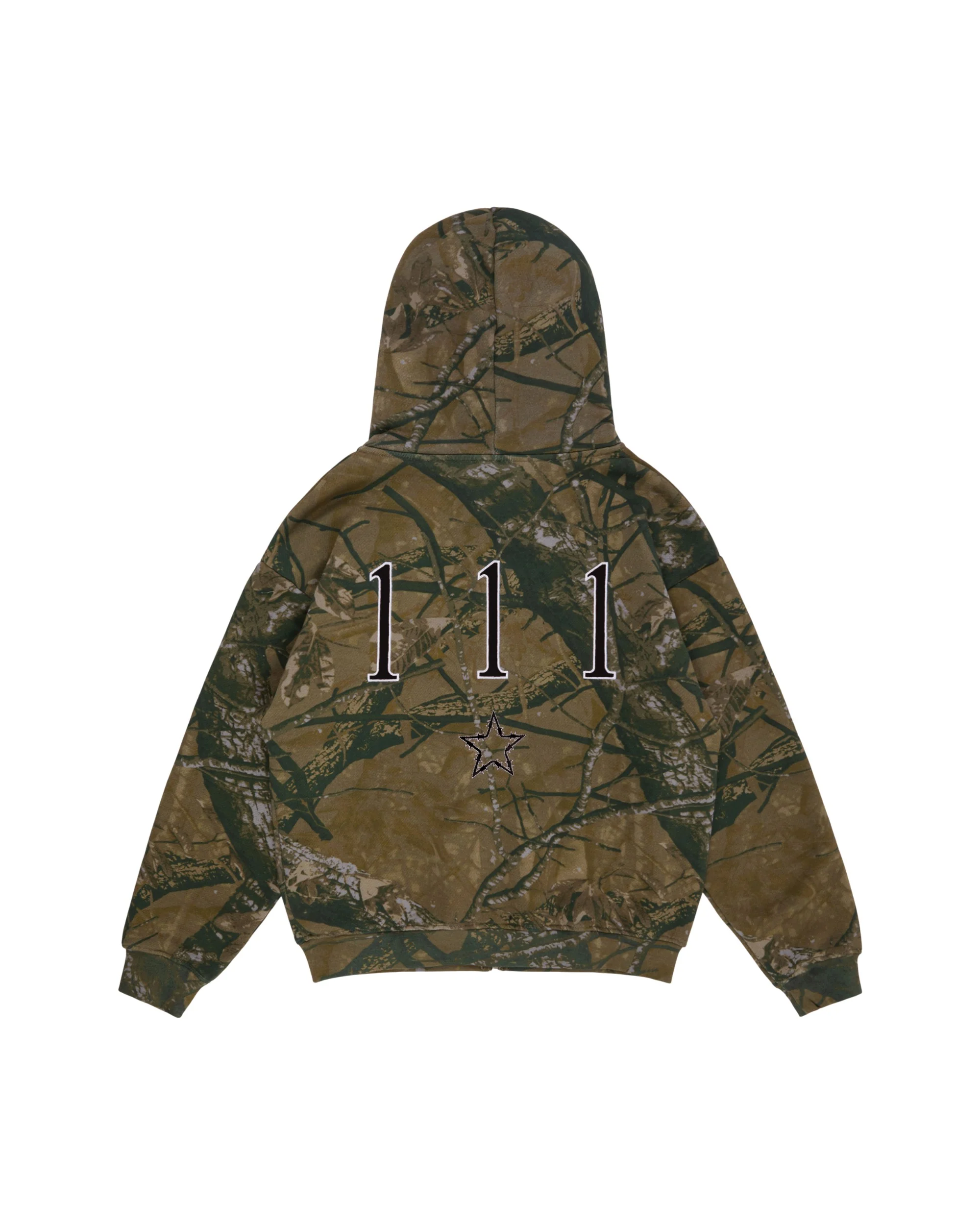 CAMO 111 ZIP HOODIE - BLACK - Image 2