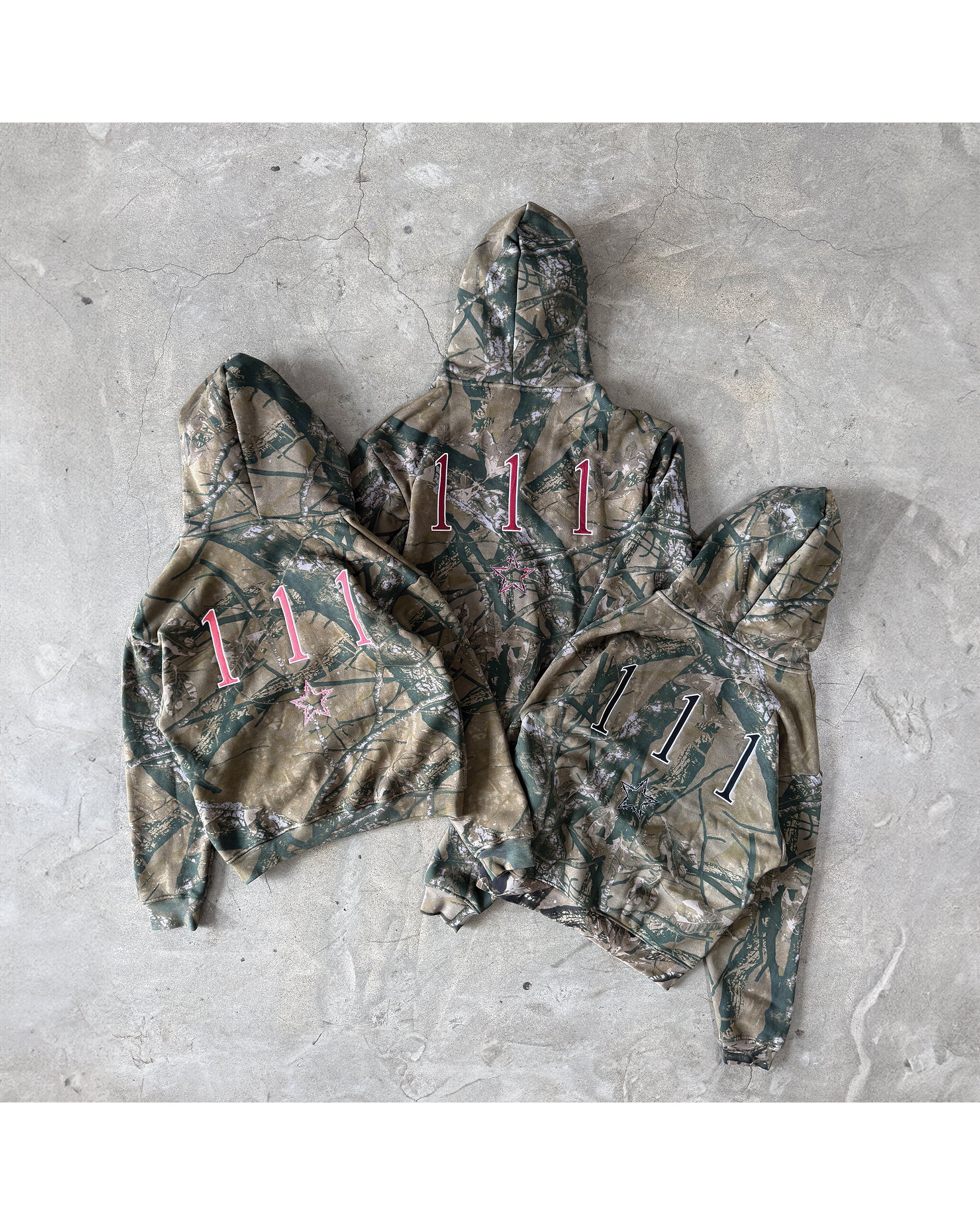 CAMO 111 ZIP HOODIE - BLACK - Image 3