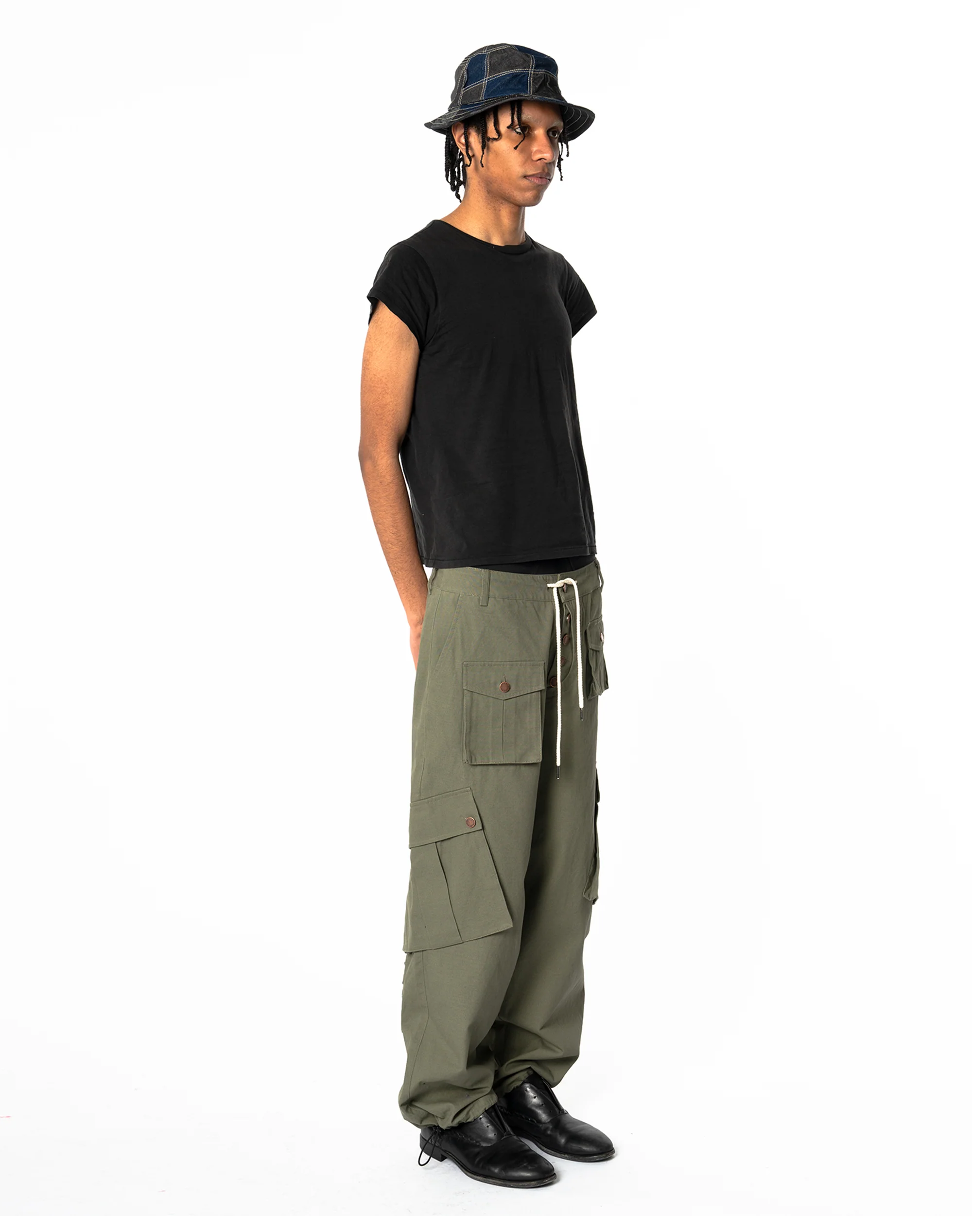 Cargo Pants - Calf Pockets - Olive Green - Image 10