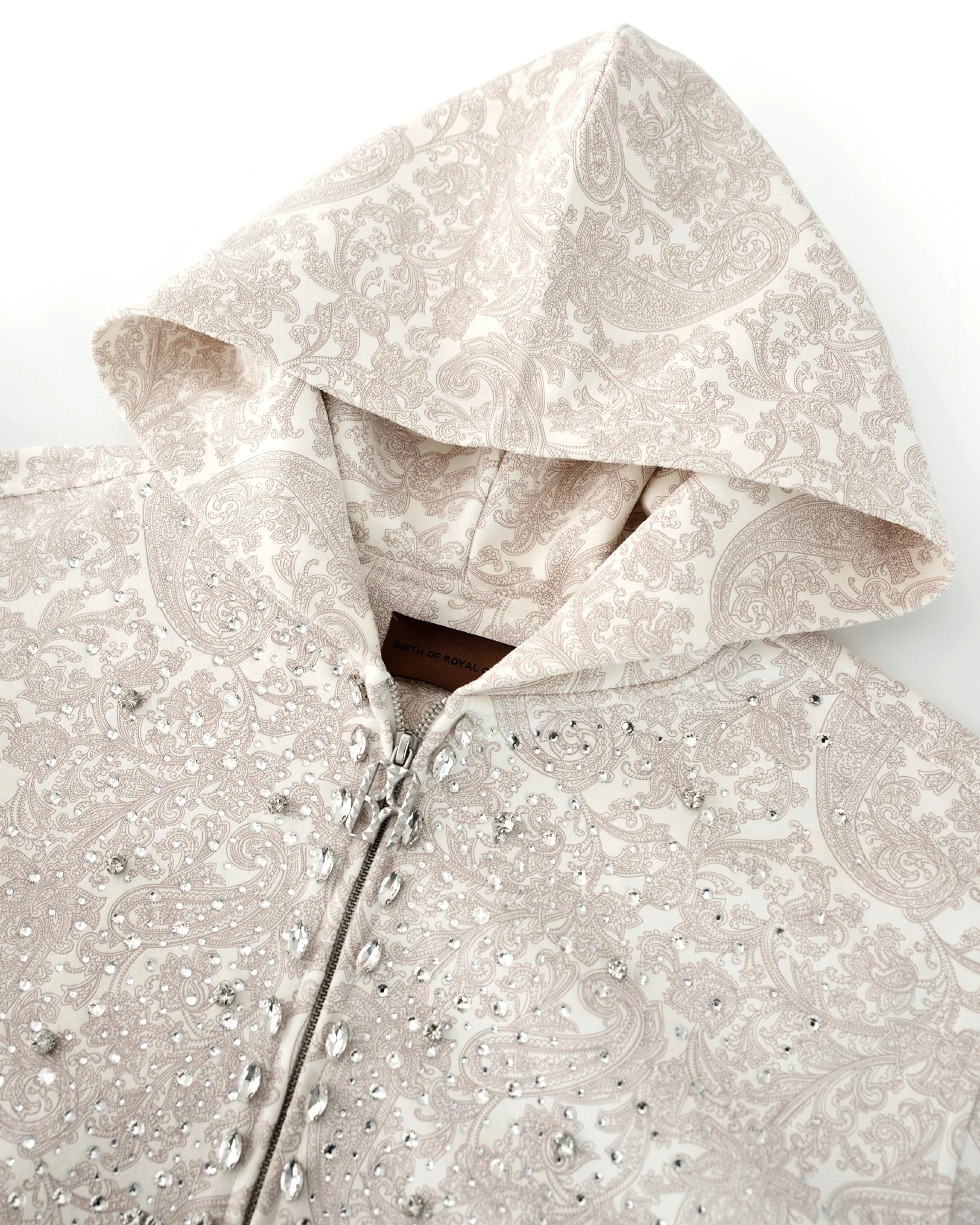 Cashew Blossom Pearl Zipper Hoodie - Image 3