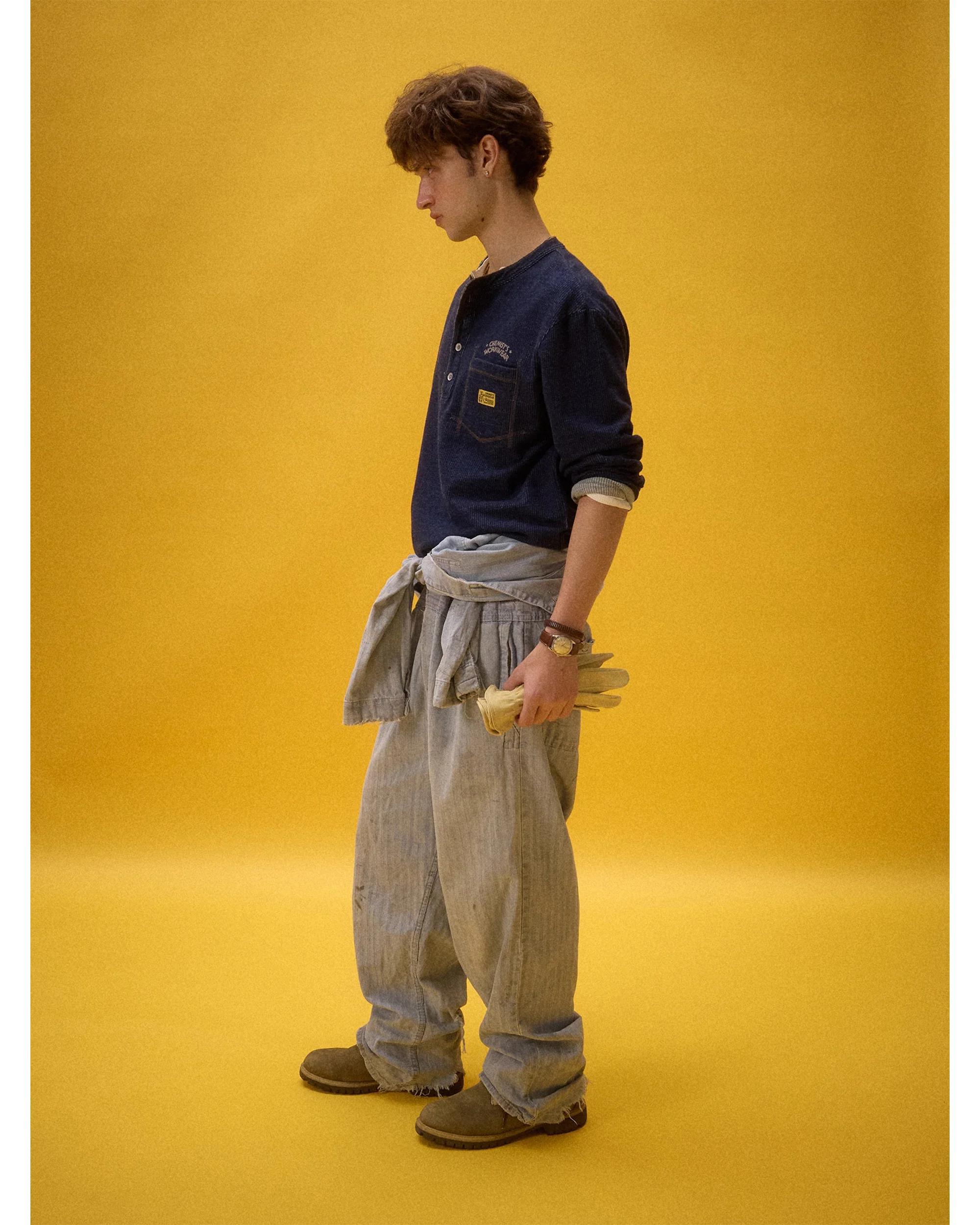 "Chemist‘s Workwear" Henley Long-Sleeve T-Shirt - Image 6