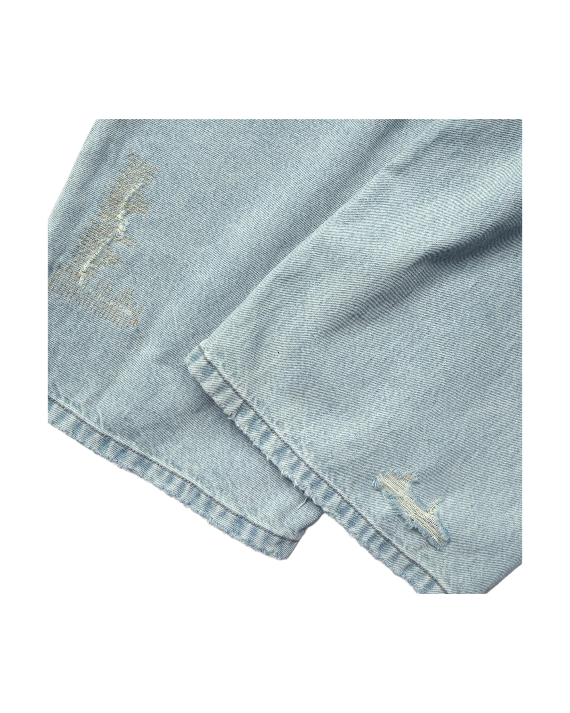 Chemist's Thrift Store Patched Straight Jeans - Image 7