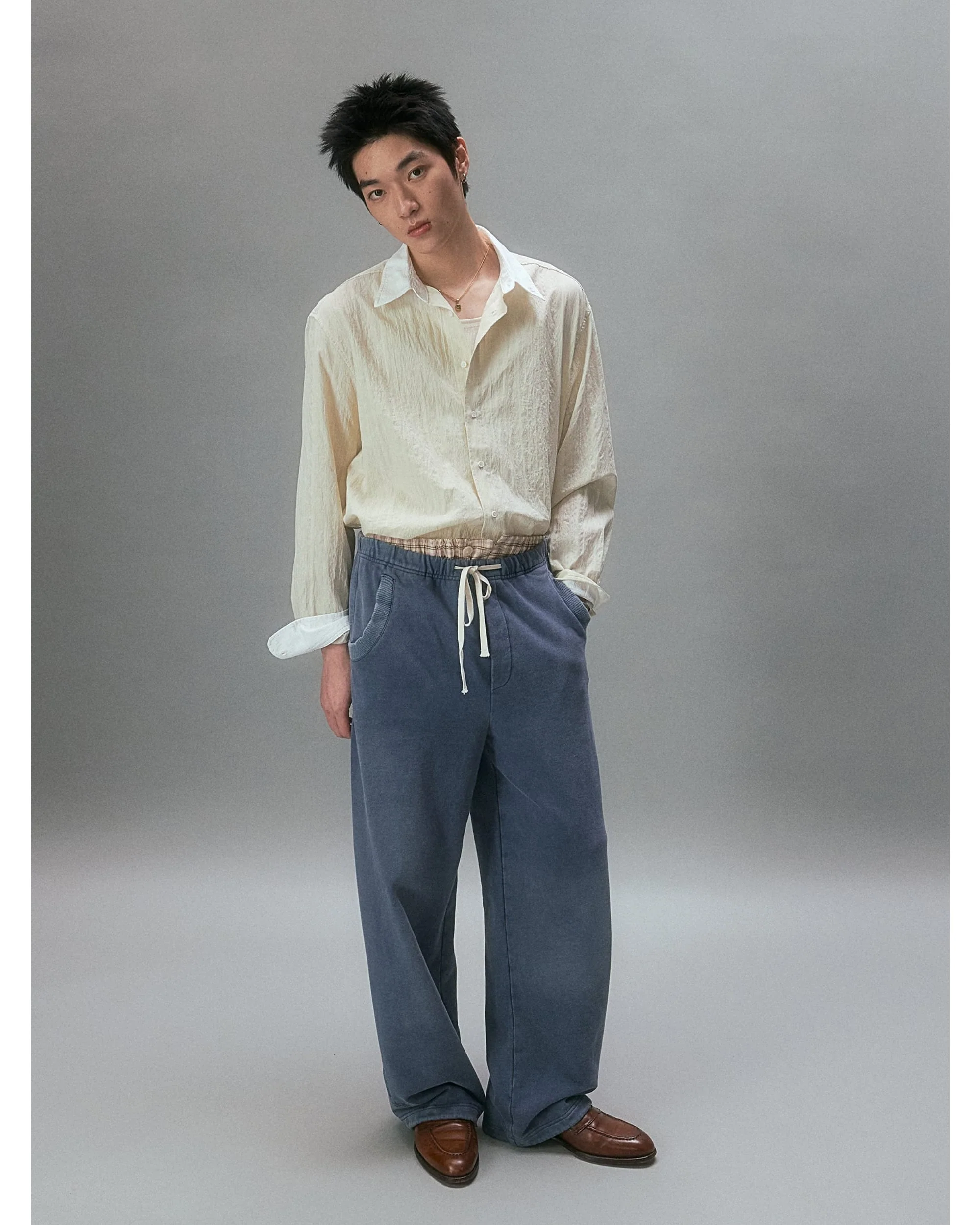 Chemist's Thrift Store Patched Straight Sweatpants - Image 2