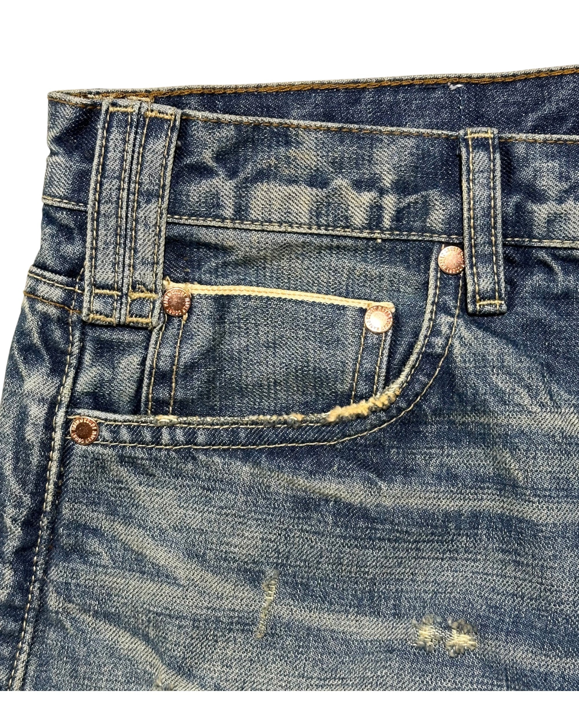 Classic Washed Straight Jean - BLUE - Image 3