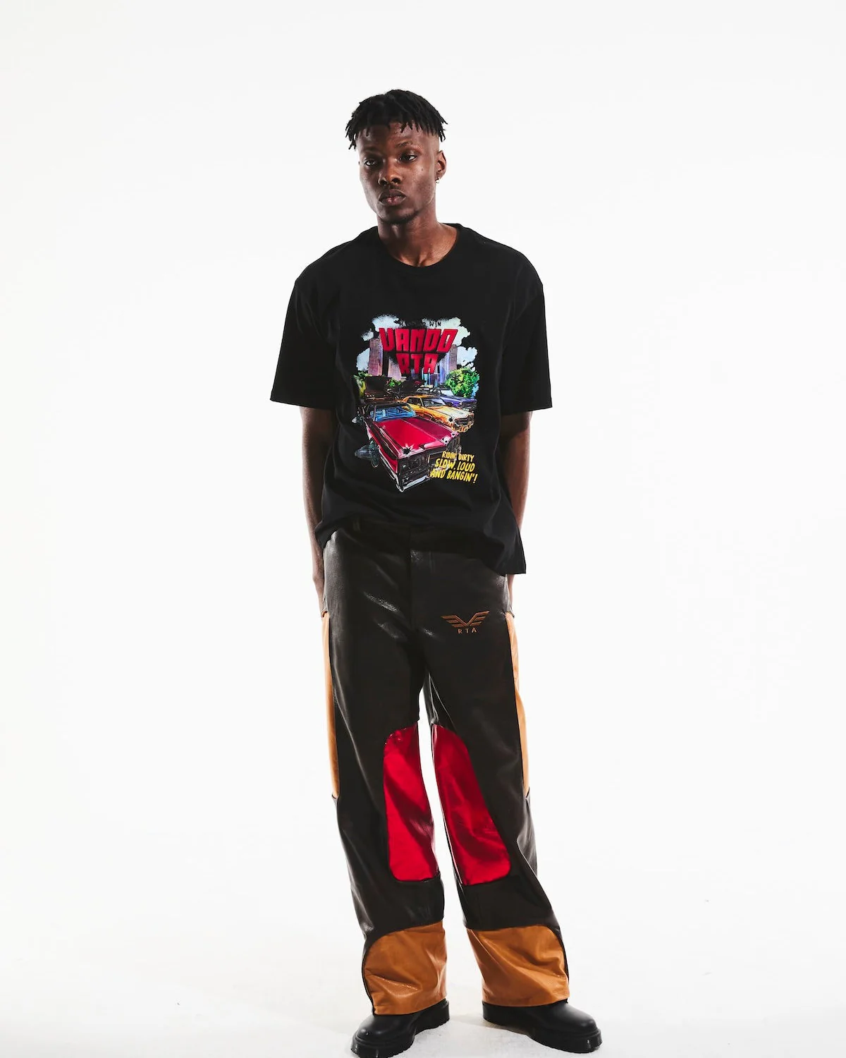 COLIN OVERSIZED SHORT SLEEVE TEE | BLACK SLAB CARS - Image 7