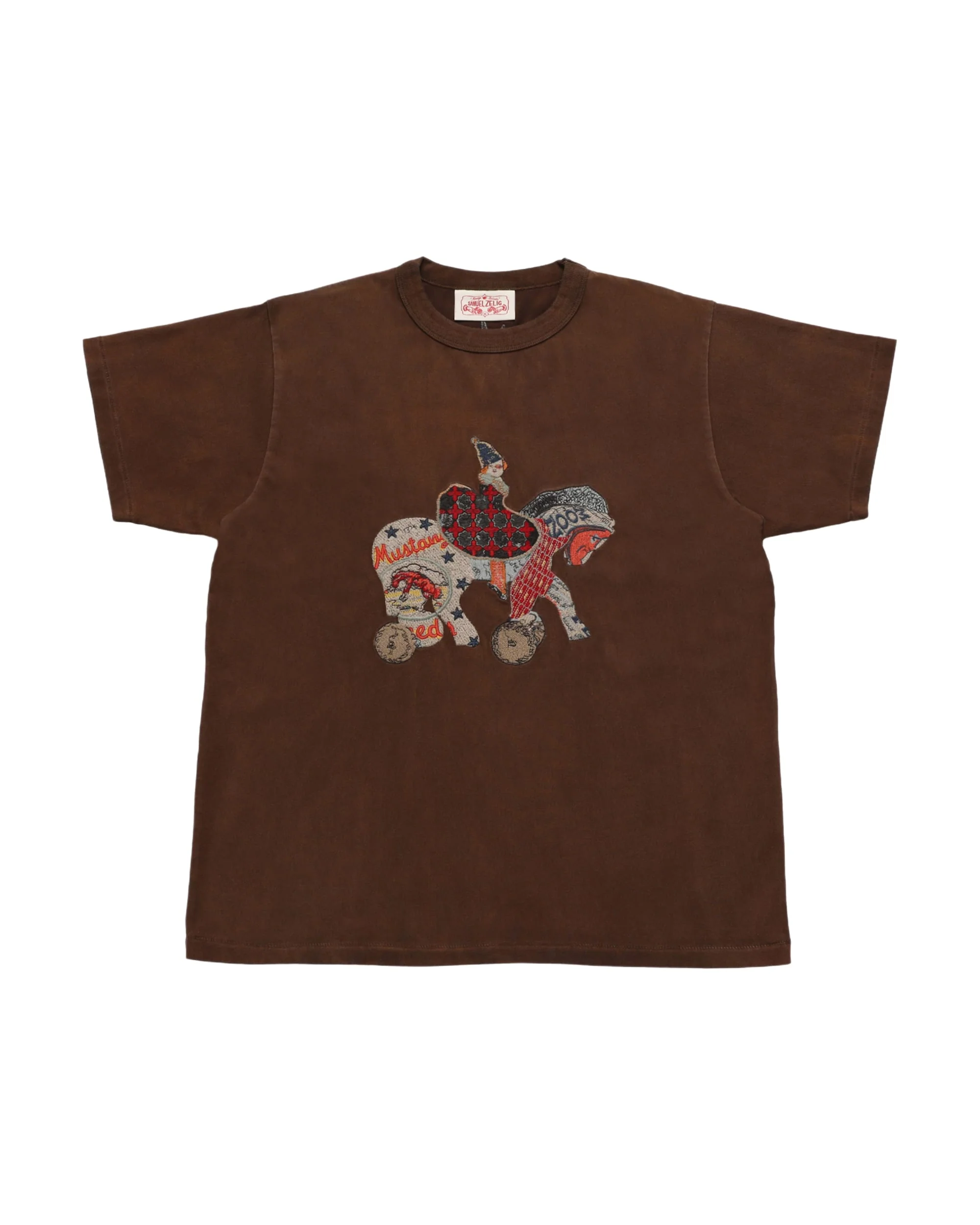Collage Horse Tee - Brown