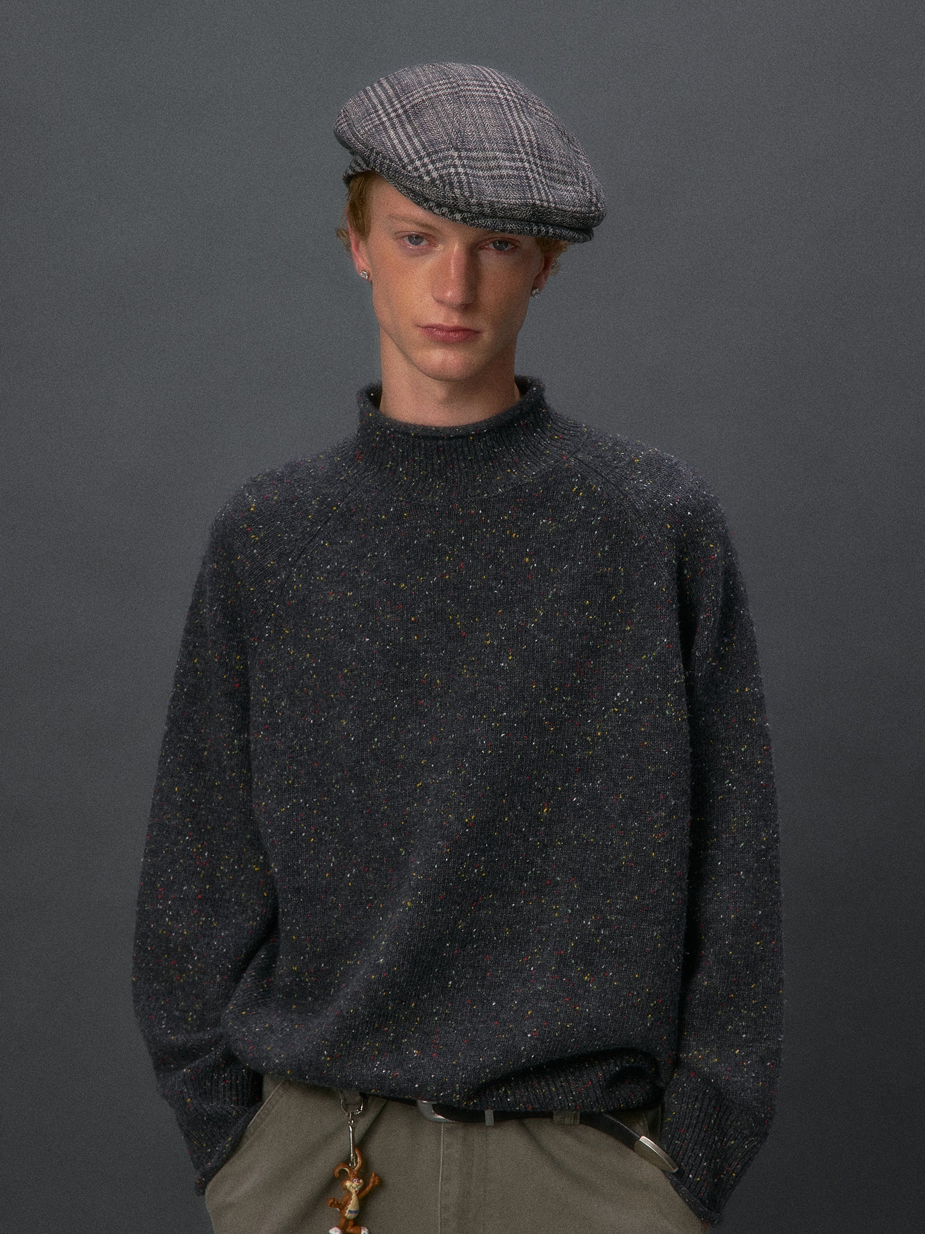 Colorful Speckled Mock-Neck Sweater - Image 5