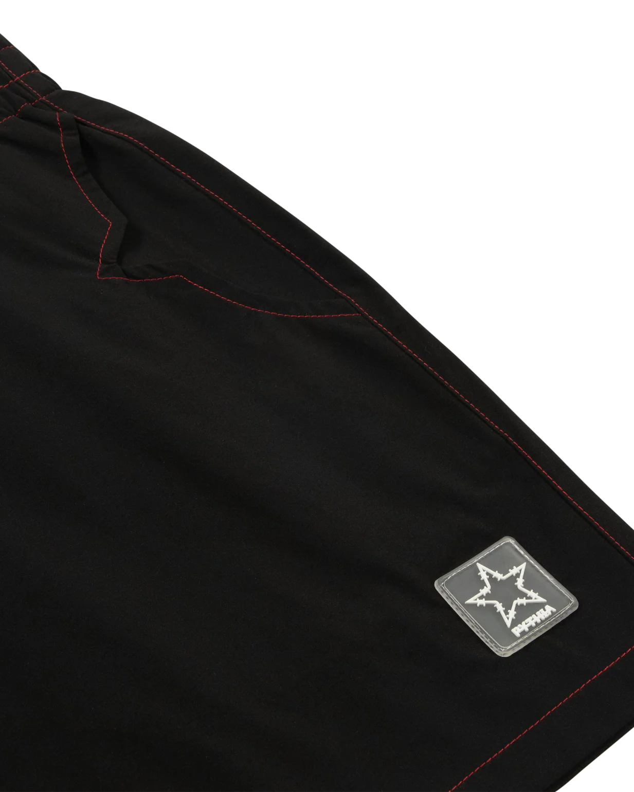 CONTRAST STITCH SWIM TRUNK - BLACK - Image 4
