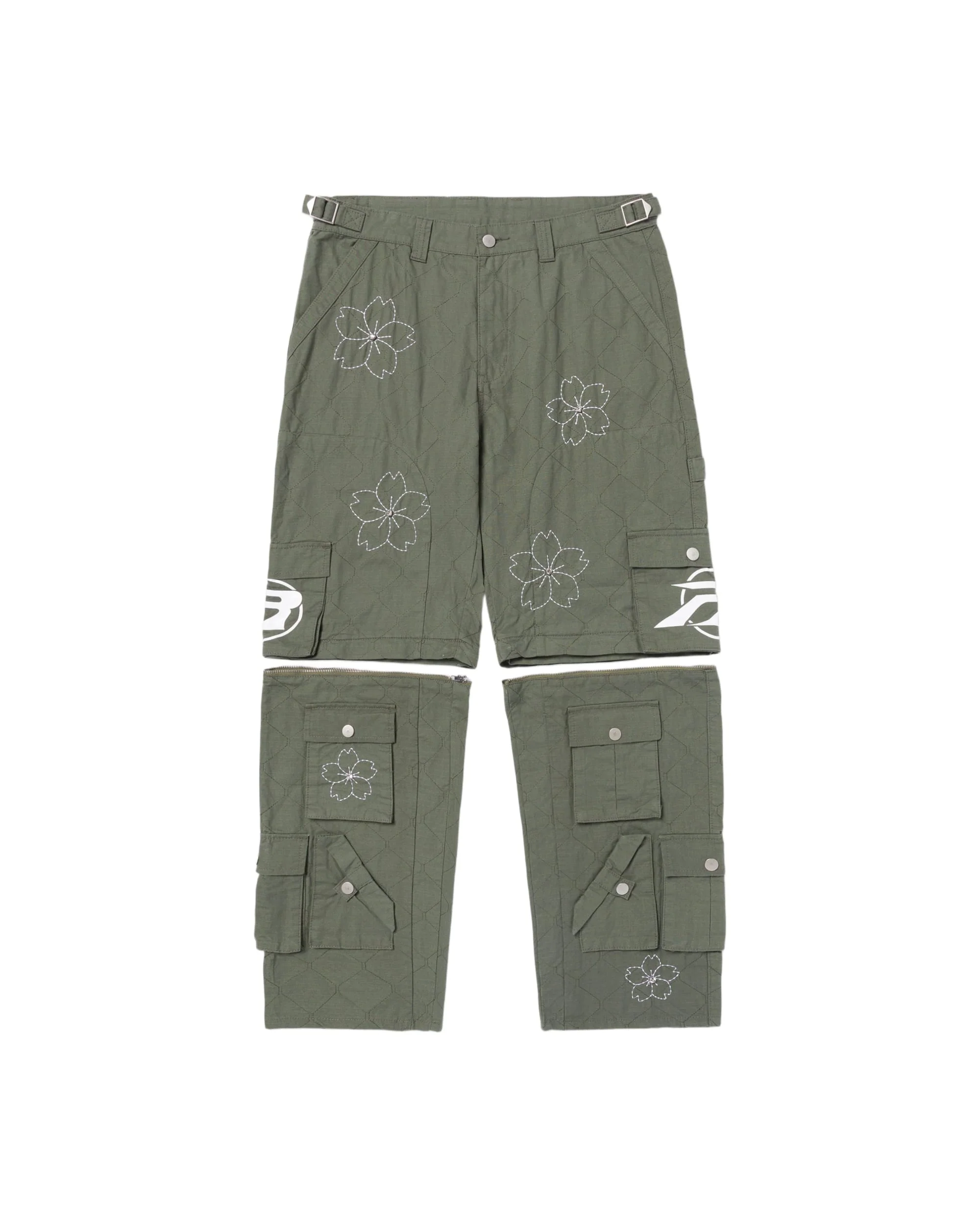 CONVERTIBLE CARGO PANTS- GREEN - Image 3