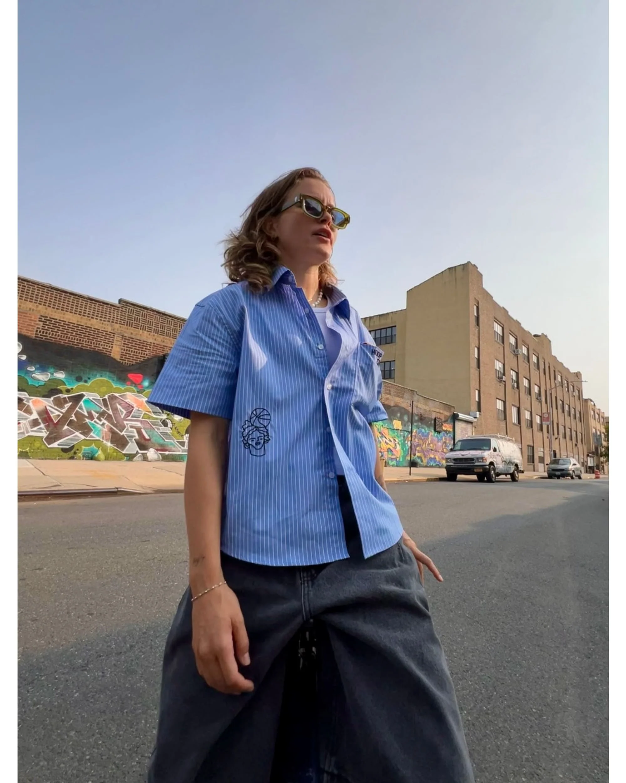 Cropped Poplin Dress Shirt - Image 2