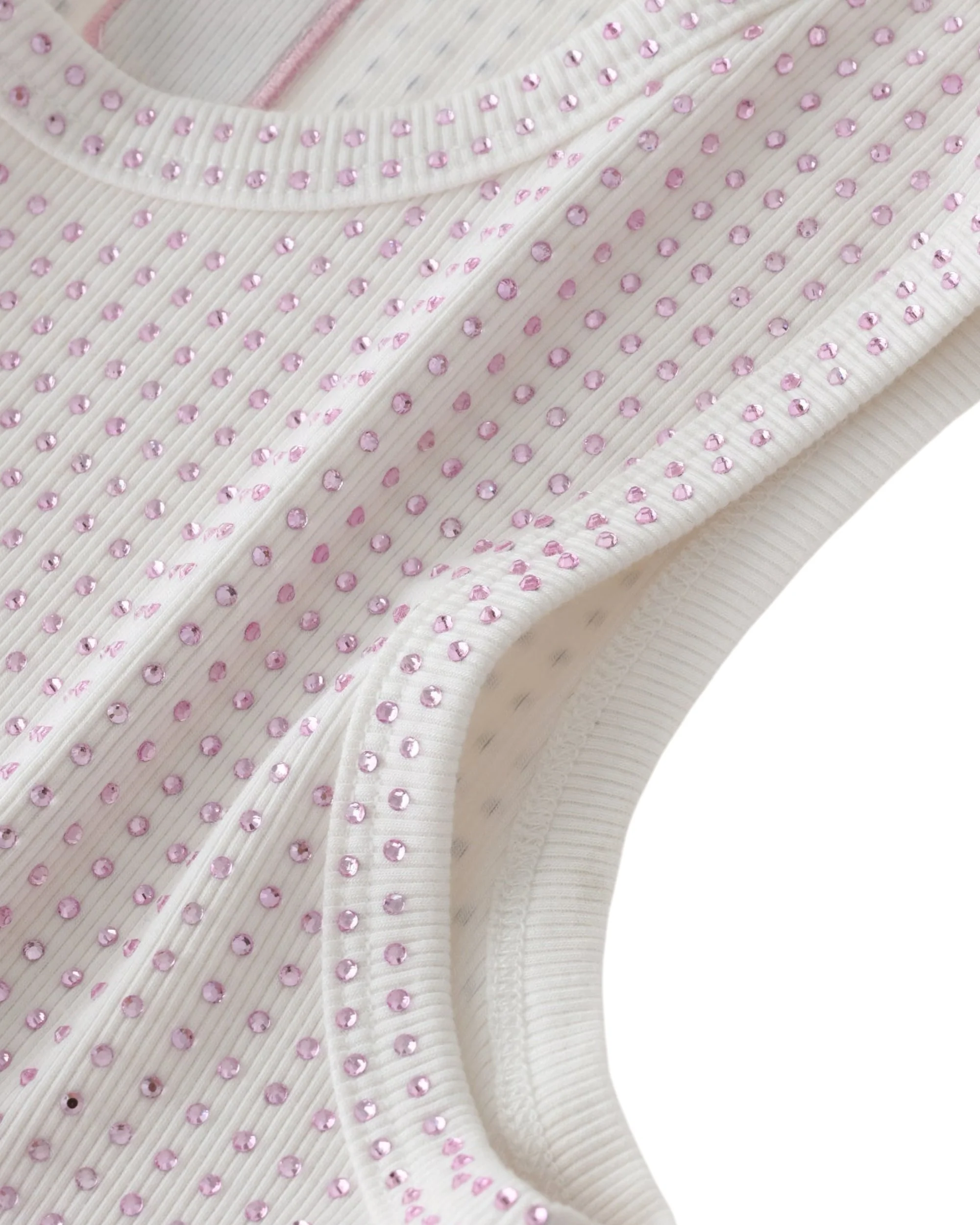 Cropped Stardust Pink Diamond Tank - Image 5