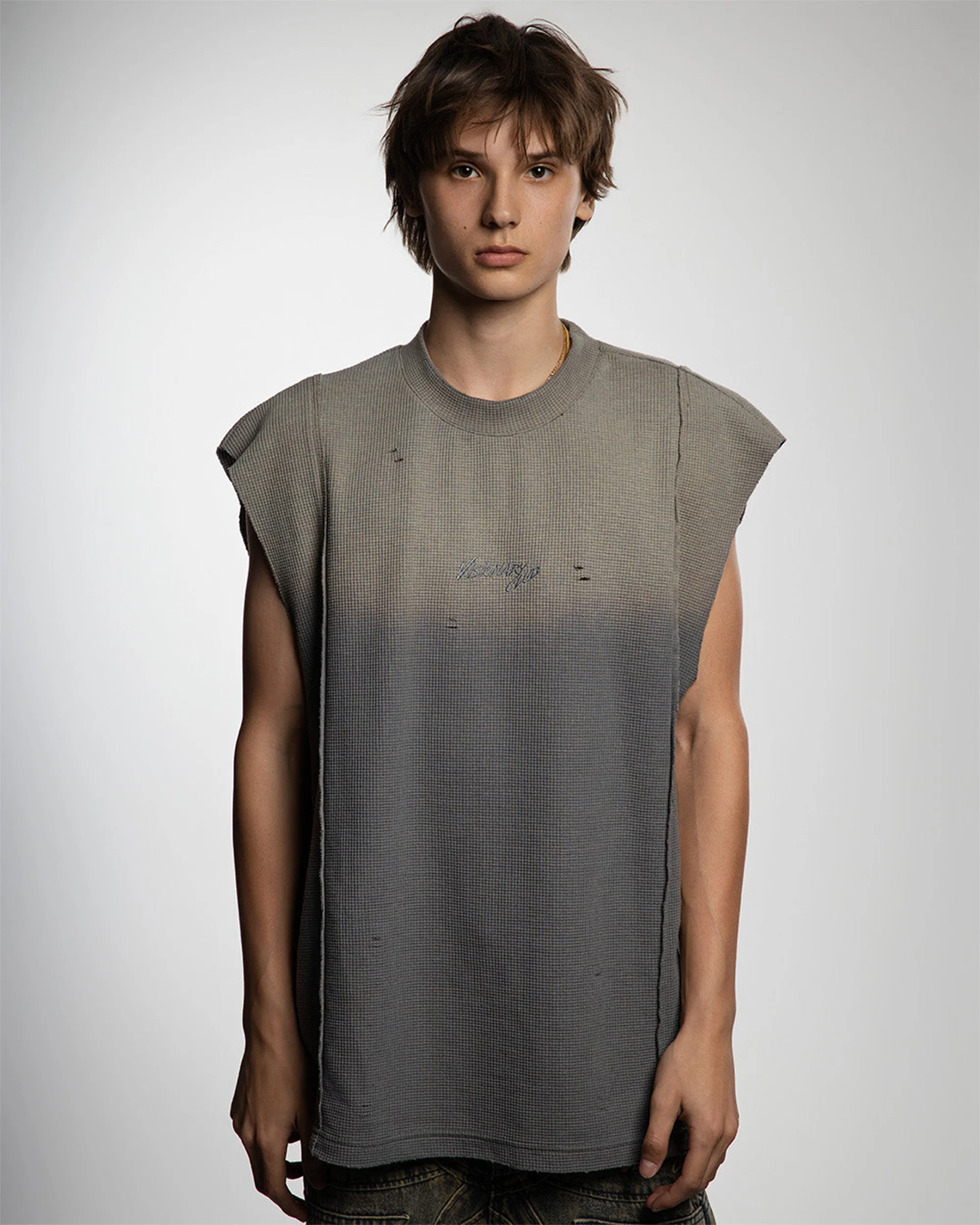 "DANGEROUS ELEMENTS" FADE SLEEVELESS TANK ( SANDSTORM) - Image 2