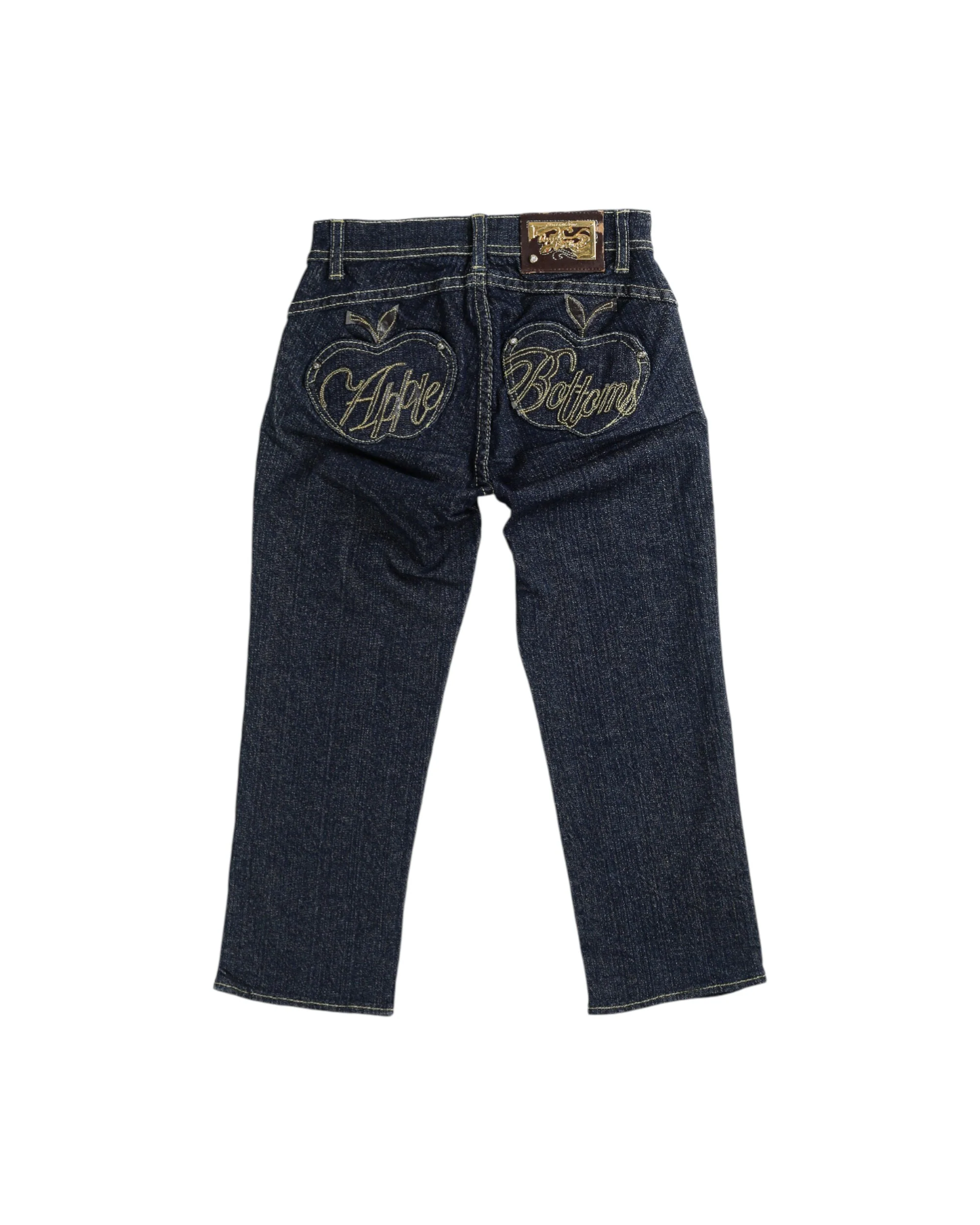 Deadstock Apple Bottom Classic Dark Wash Denim Capris - W25, W27 - Image 2