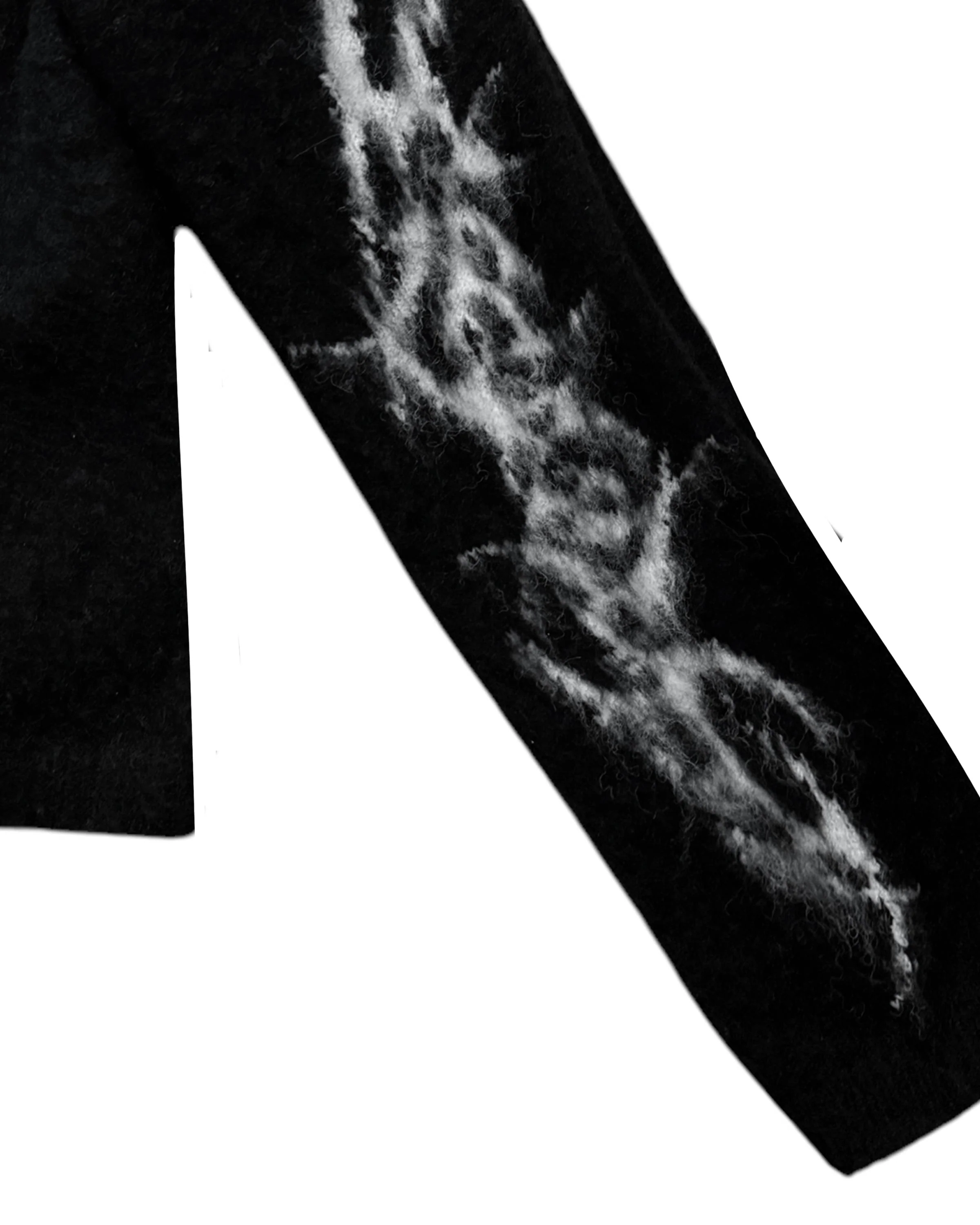 "DEATH & TEARS" MOHAIR ZIP - BLACK - Image 4
