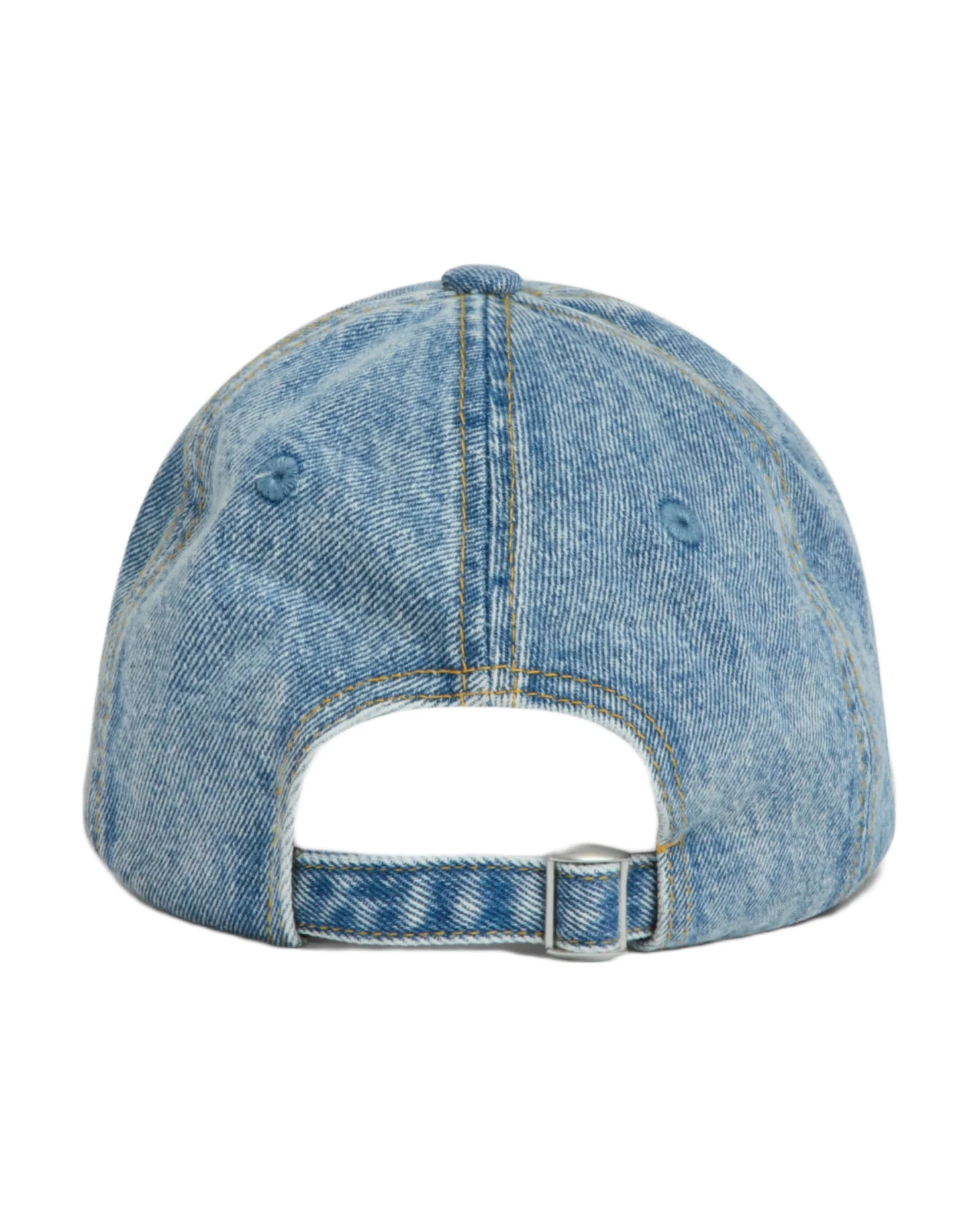 Denim Blanket Stitch Cap - Medium Wash - Image 2
