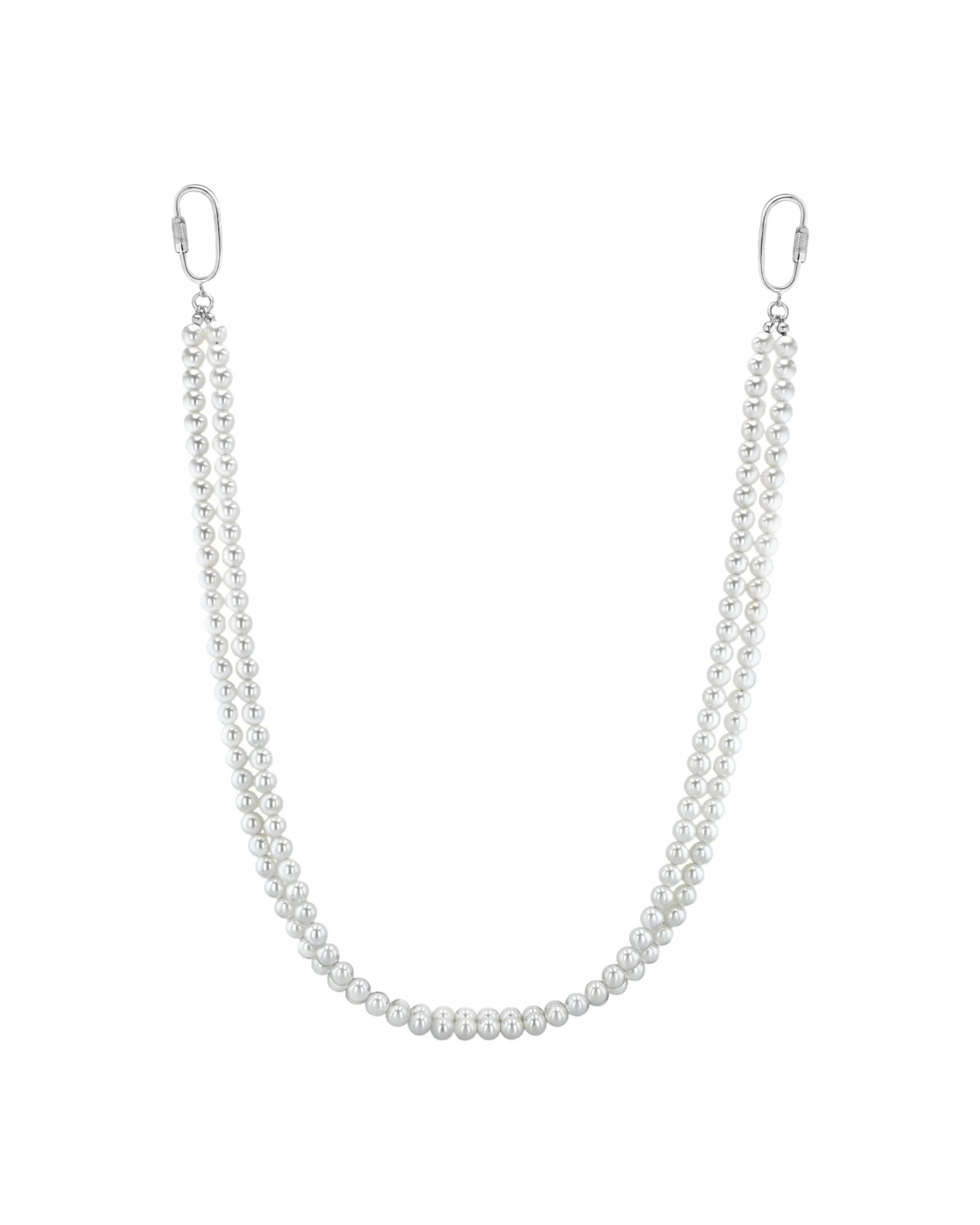 Double Pearl Wallet Chain