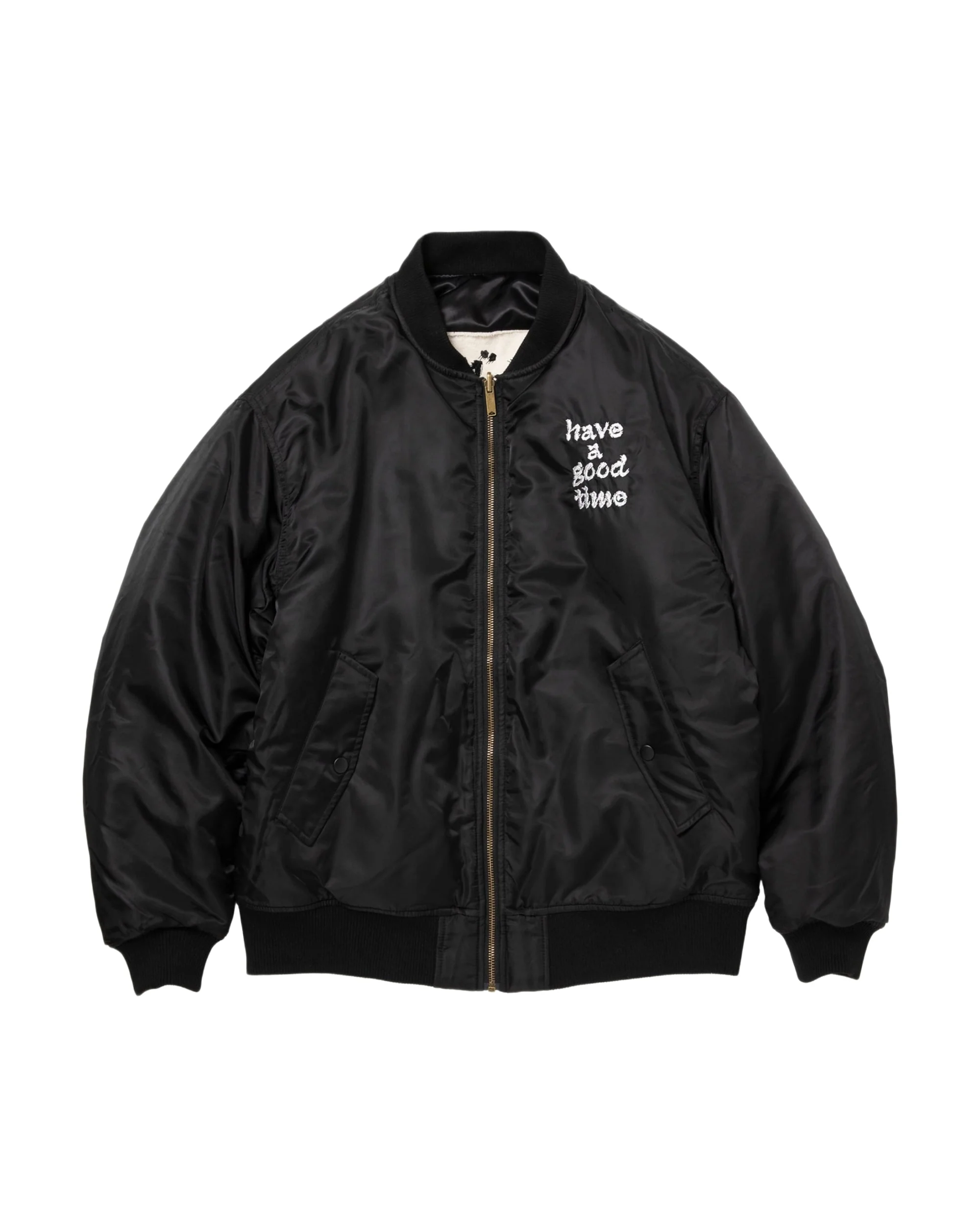 DRAGON CIRCLE REVERSIBLE MA-1 JACKET BLACK - Image 8