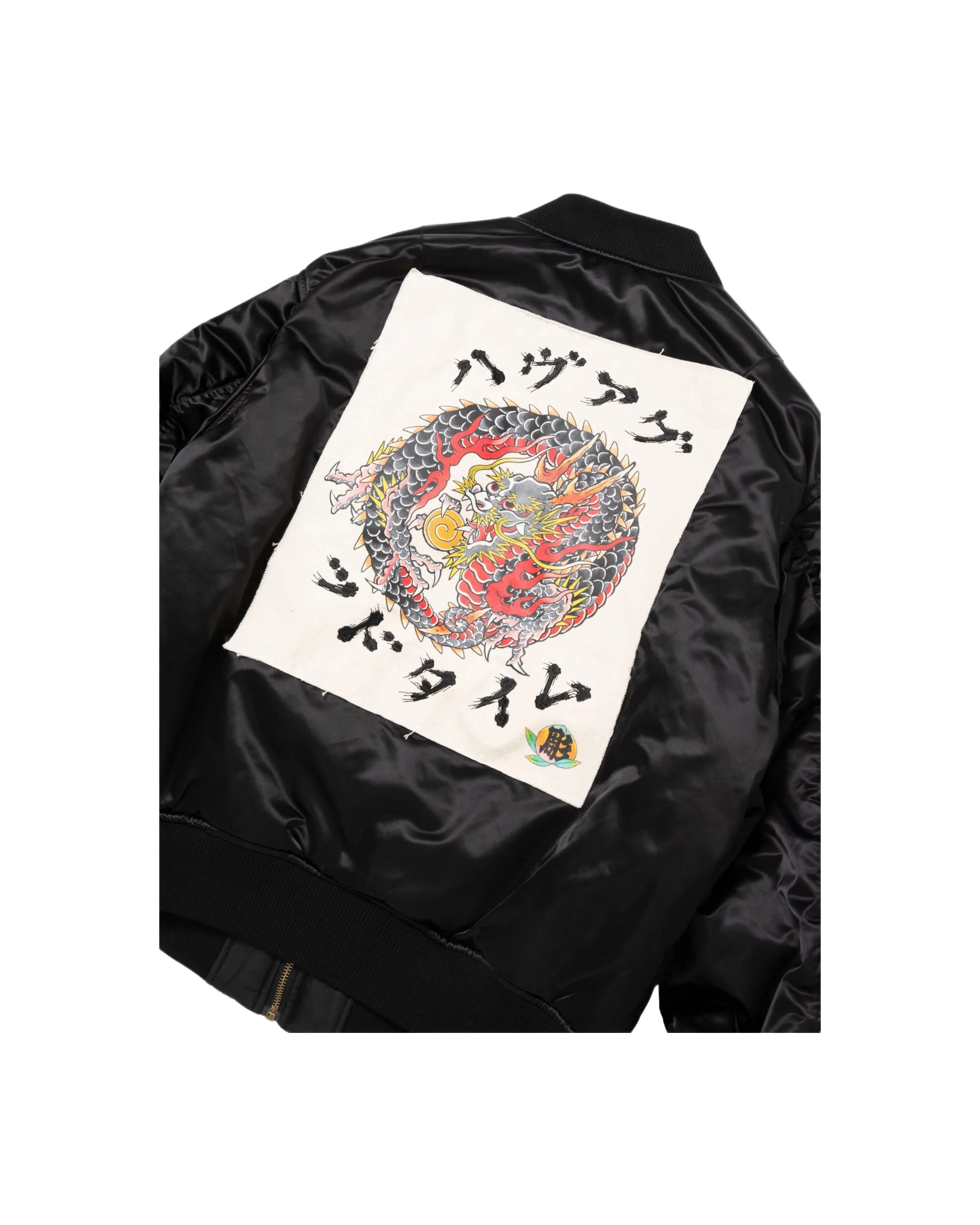 DRAGON CIRCLE REVERSIBLE MA-1 JACKET BLACK - Image 9