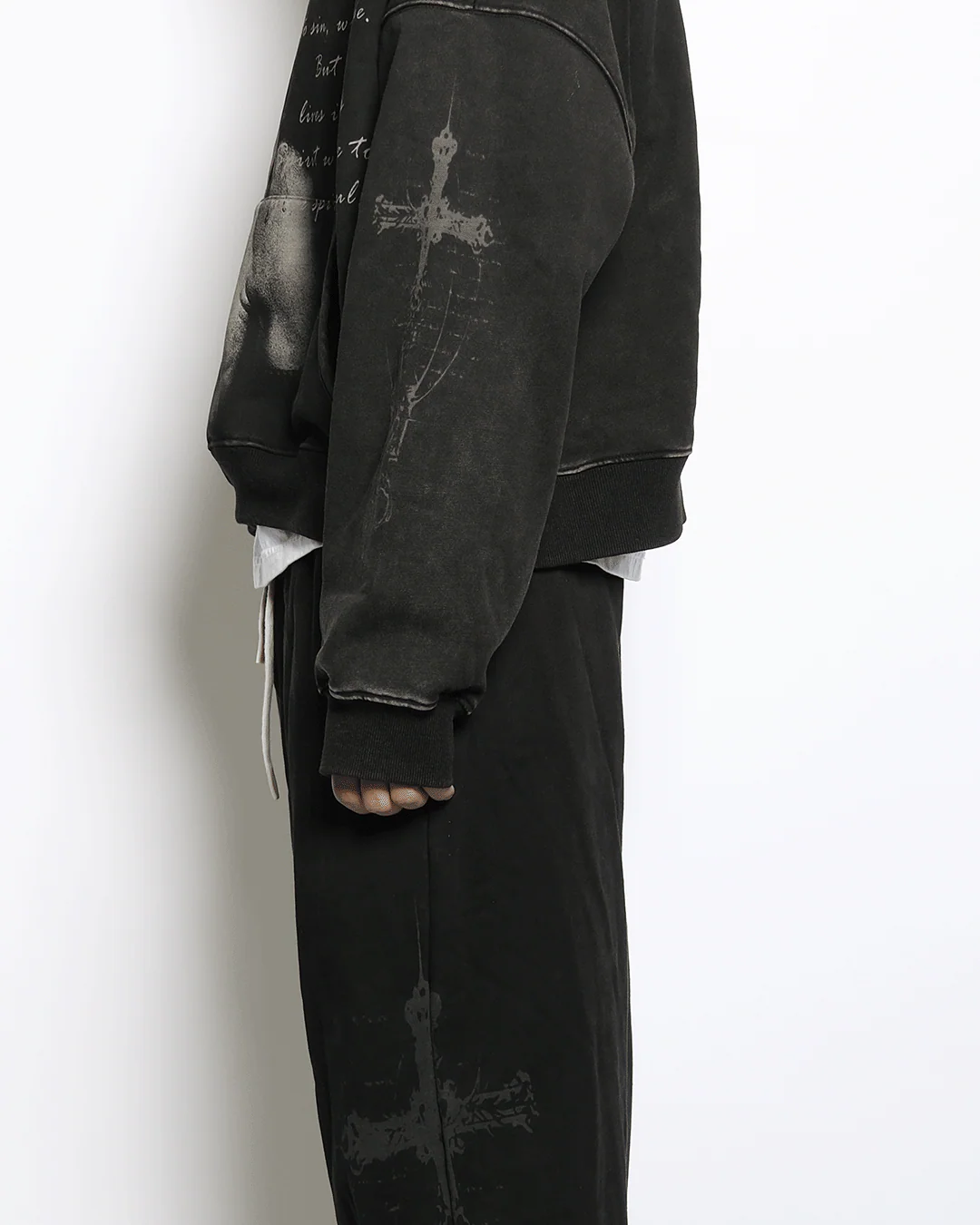 "Eternal" Washed Black Sweats - Image 3